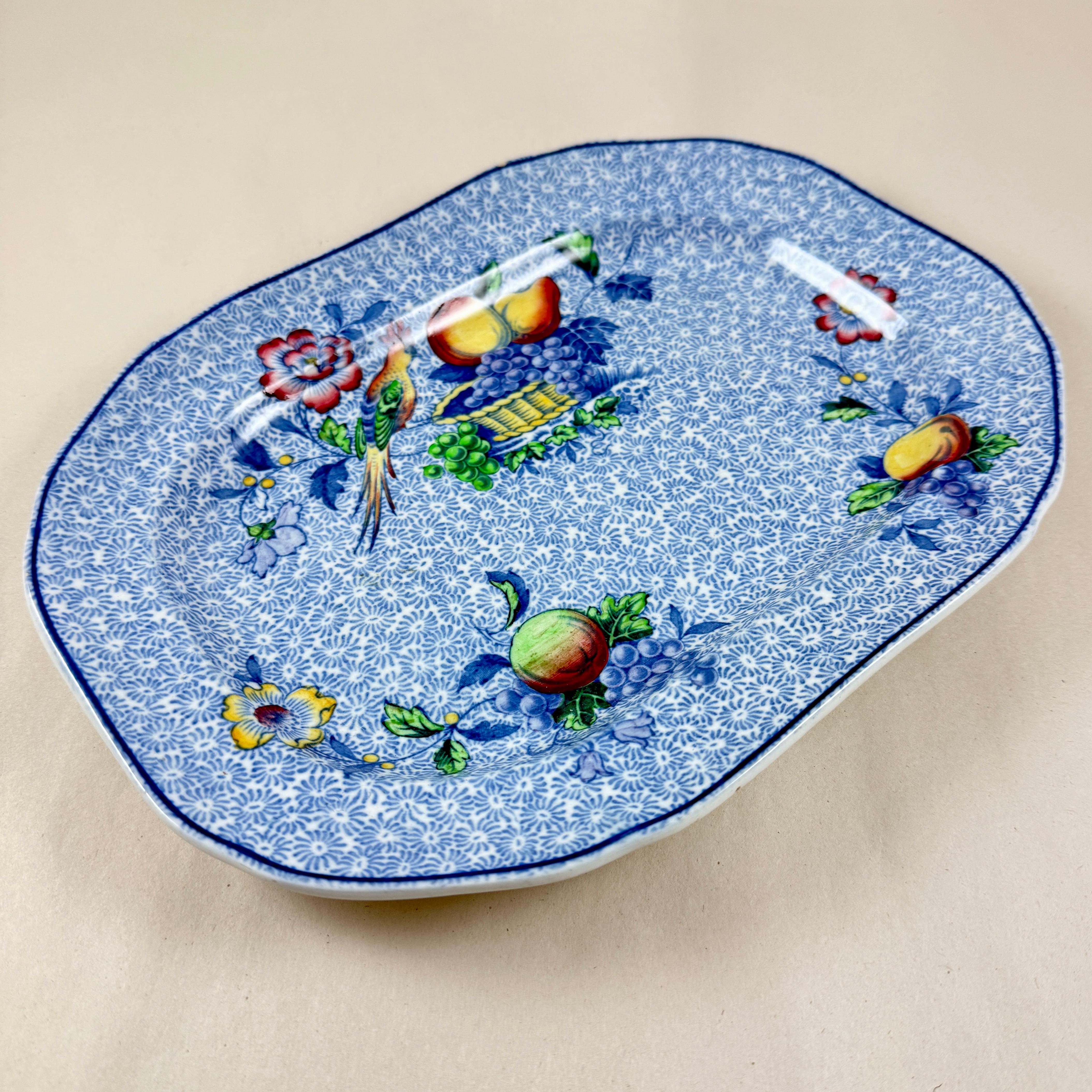 1920er Jahre Copeland Spode George III Muster Bacon Teller für Harrods of London im Zustand „Gut“ im Angebot in Philadelphia, PA