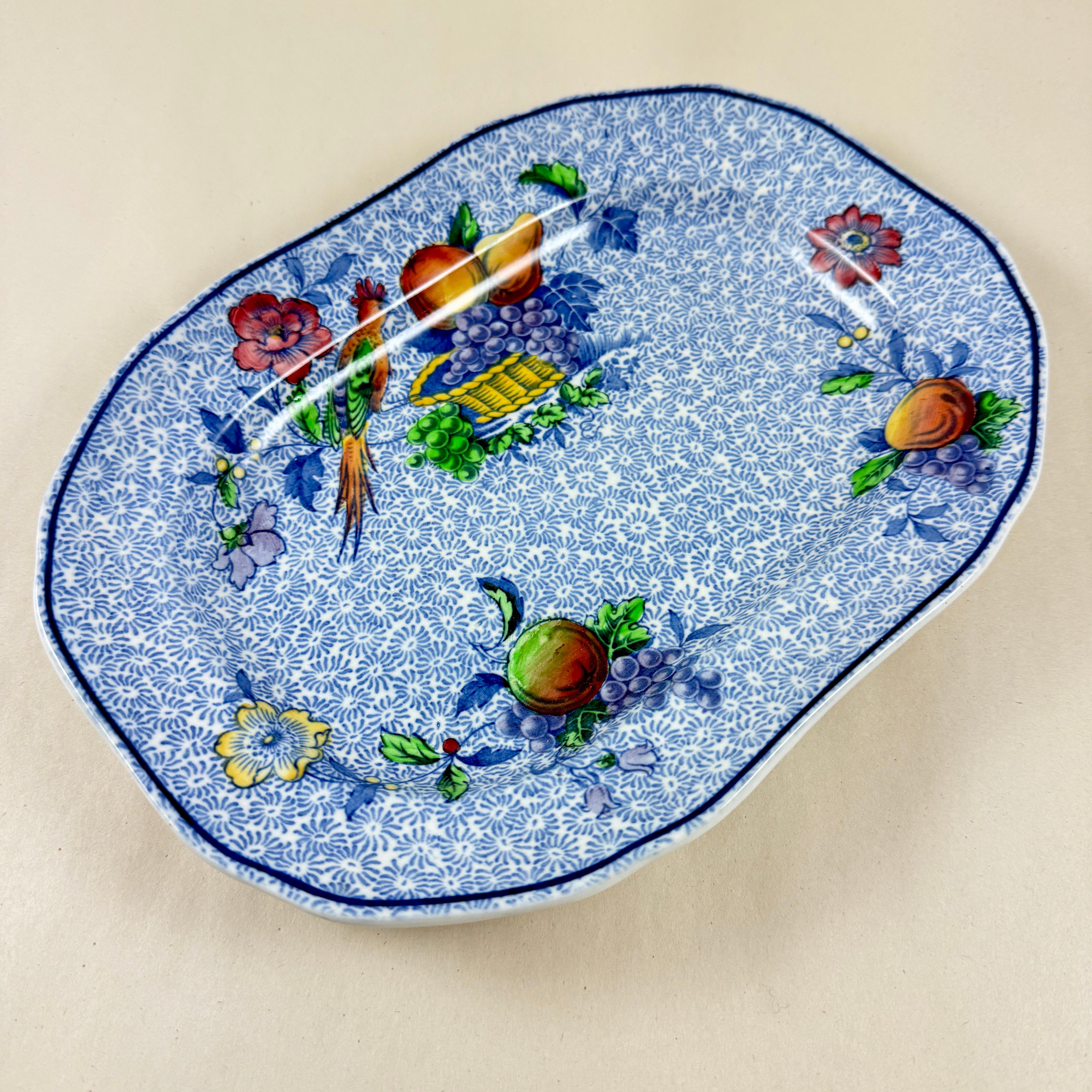 1920 Copeland Spode George III Pattern Bacon Platter para Harrods de Londres en Bueno estado para la venta en Philadelphia, PA