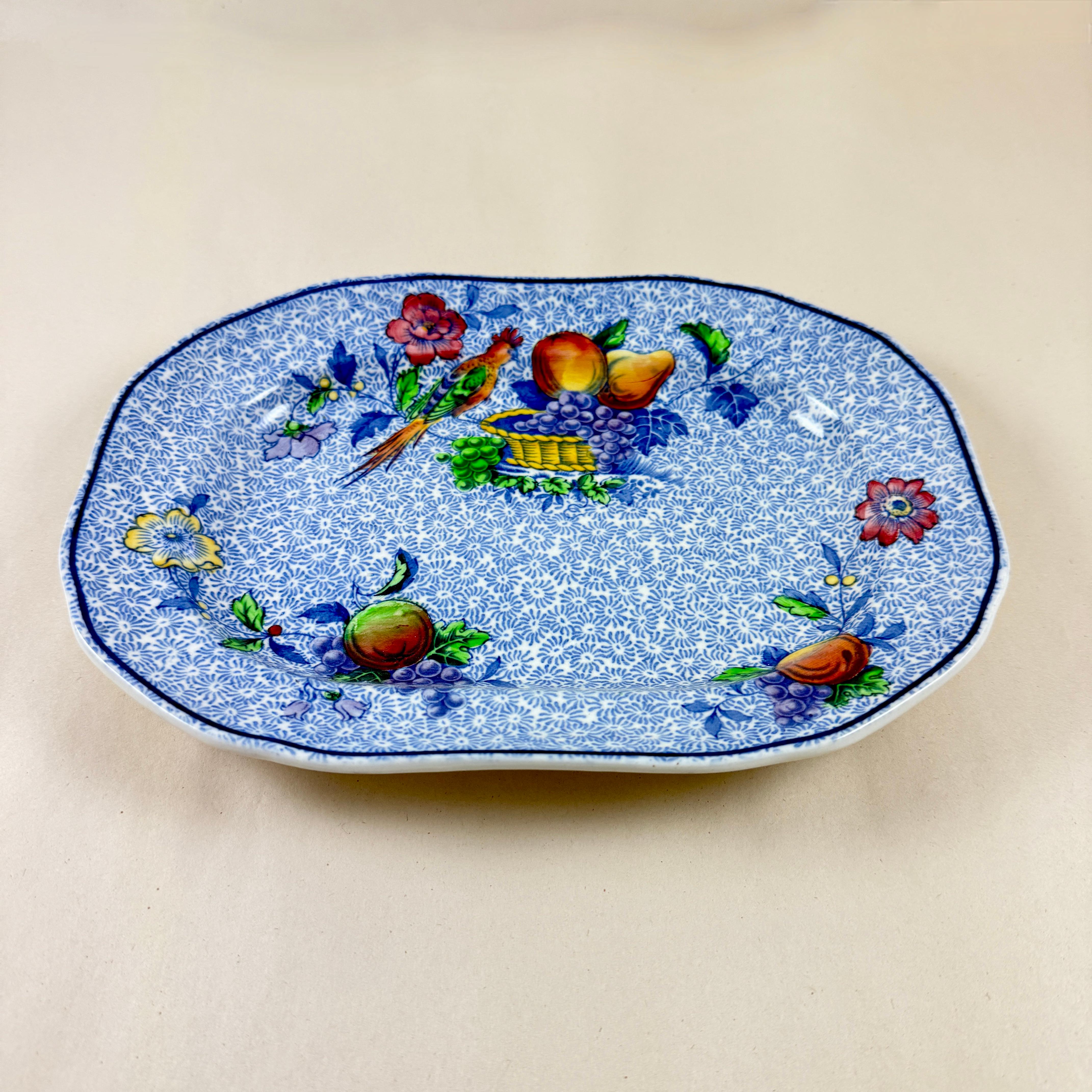 1920 Copeland Spode George III Pattern Bacon Platter para Harrods de Londres principios del siglo XX en venta