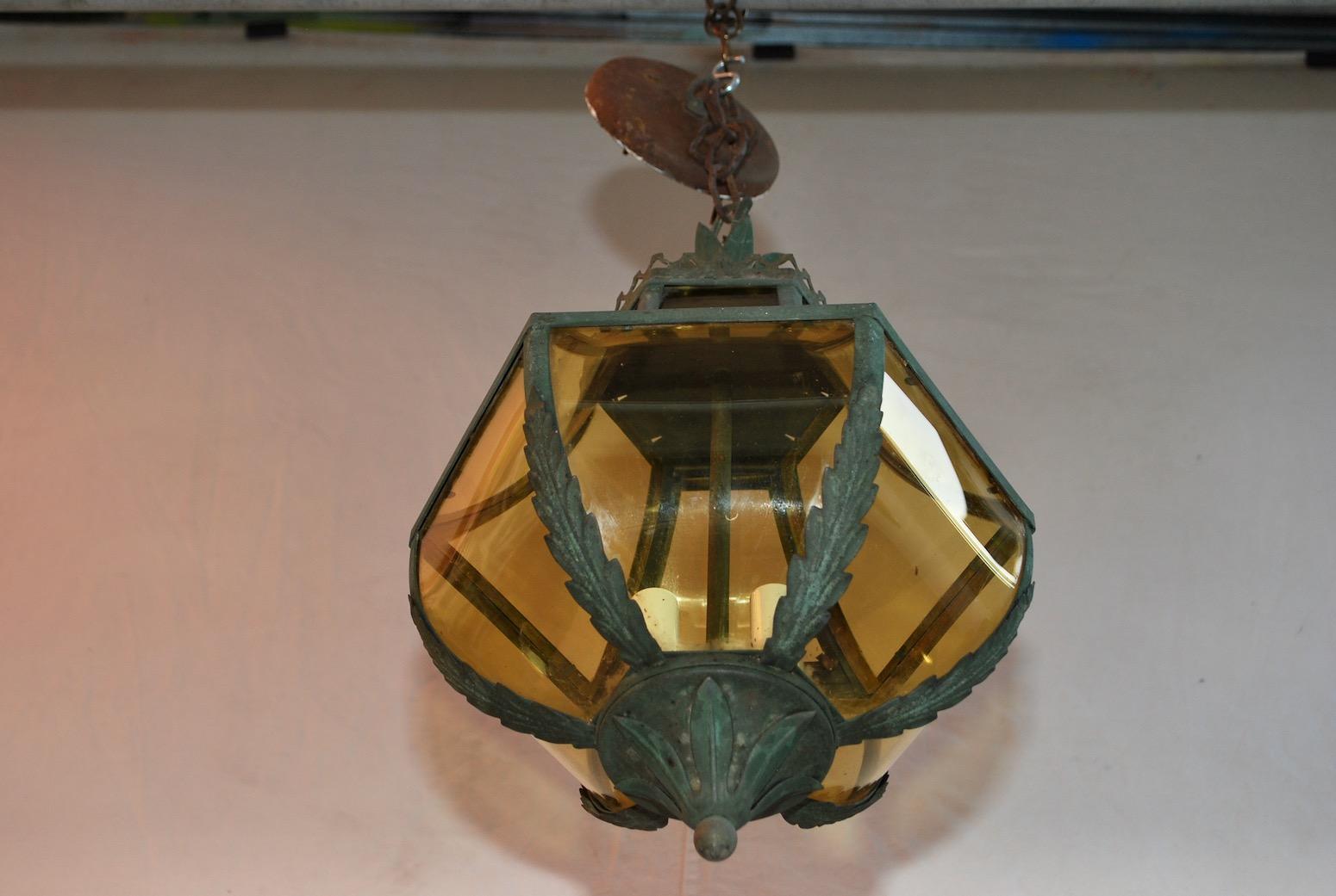 American 1920s Copper Lantern