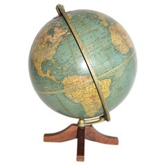 1920's Cram's Universal Terrestrial Globe 10.5 Inch on Walnut Base