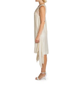 1920S Cream Silk With Lace And Beaded Detail Wedding  Gown