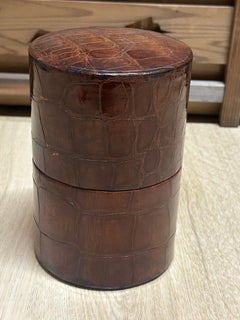 1920's Crocodile Gentleman's Cologne Set