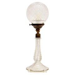 1920s Crystal Glass Table Lamp