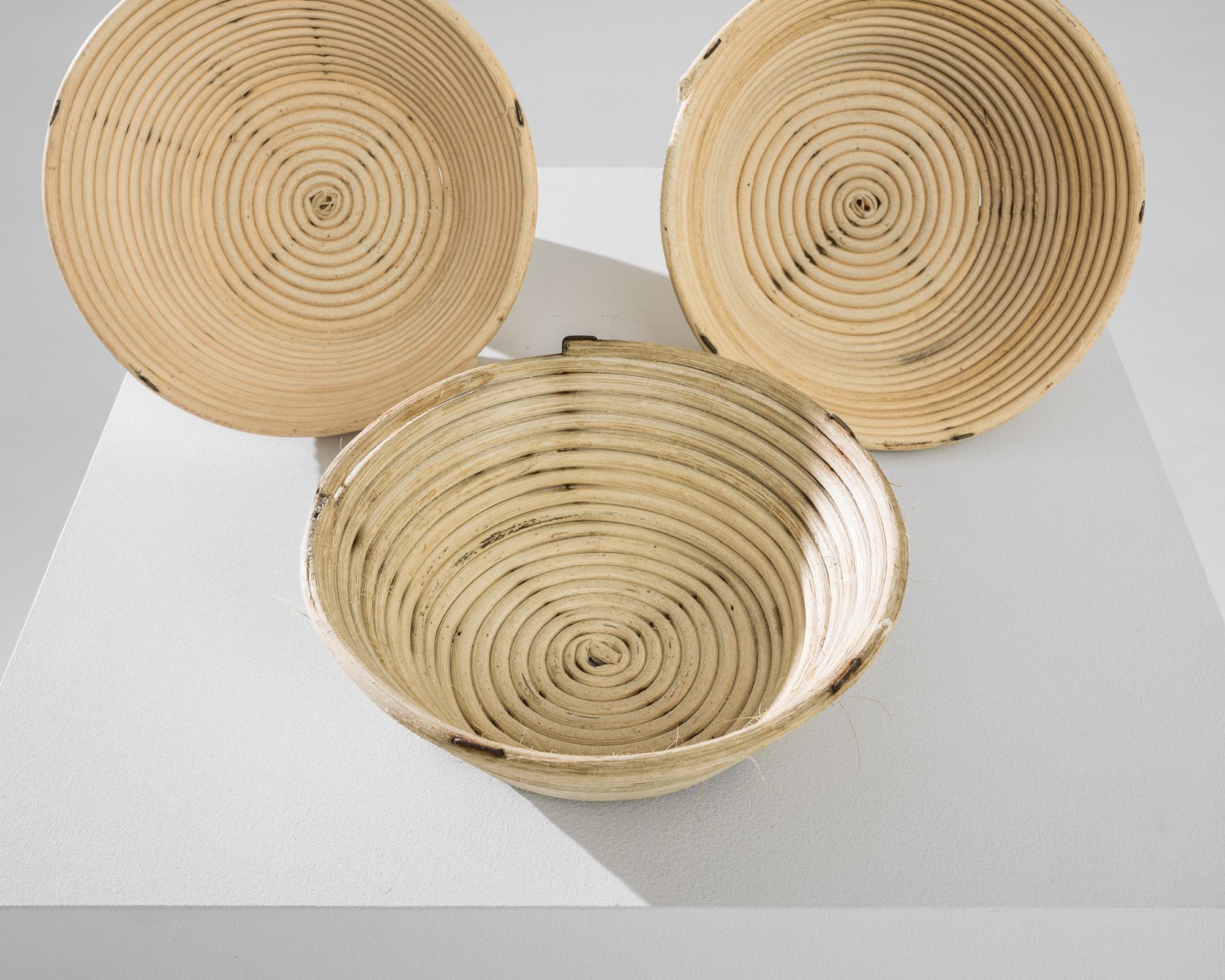 20th Century 1920s Czech Wicker Basket For Sale