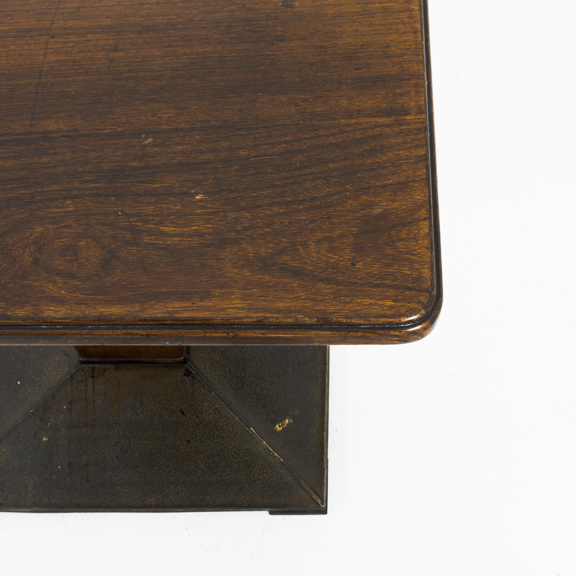 1920s Czech Wooden Pedestal Table 5