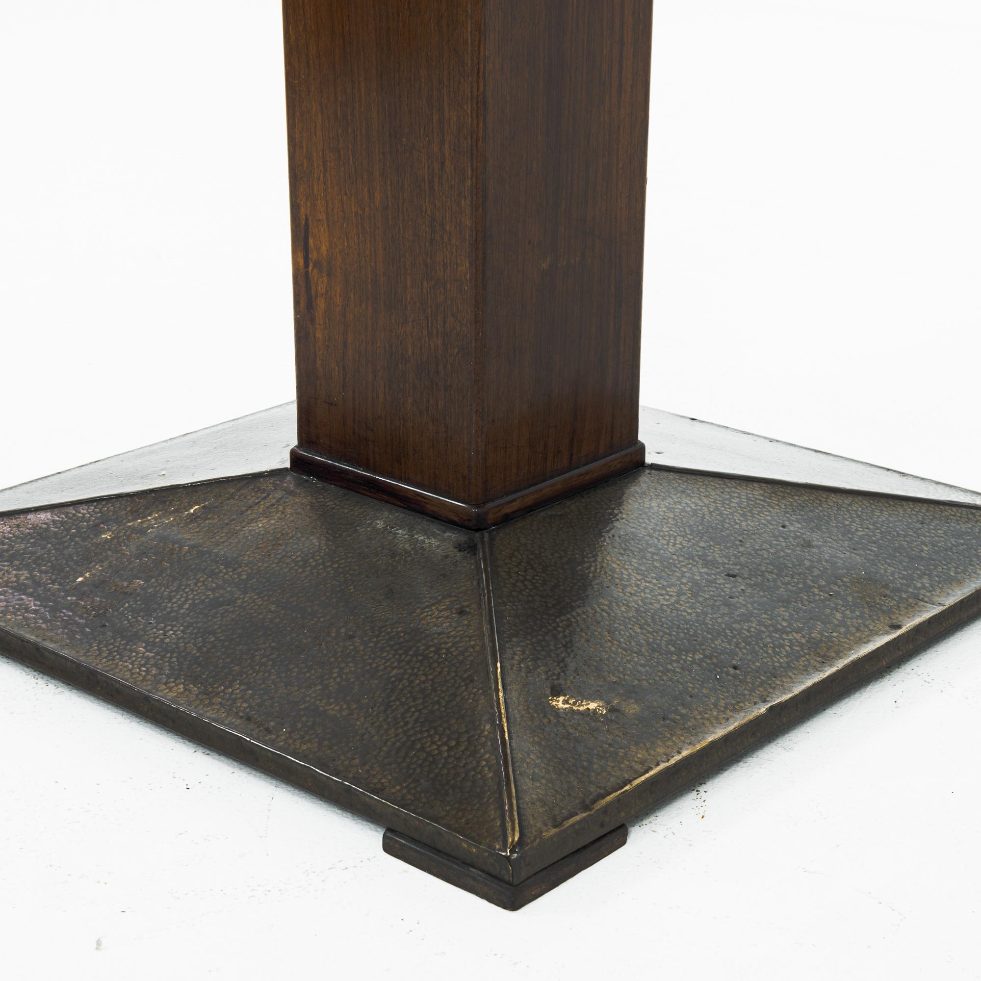 1920s Czech Wooden Pedestal Table 6