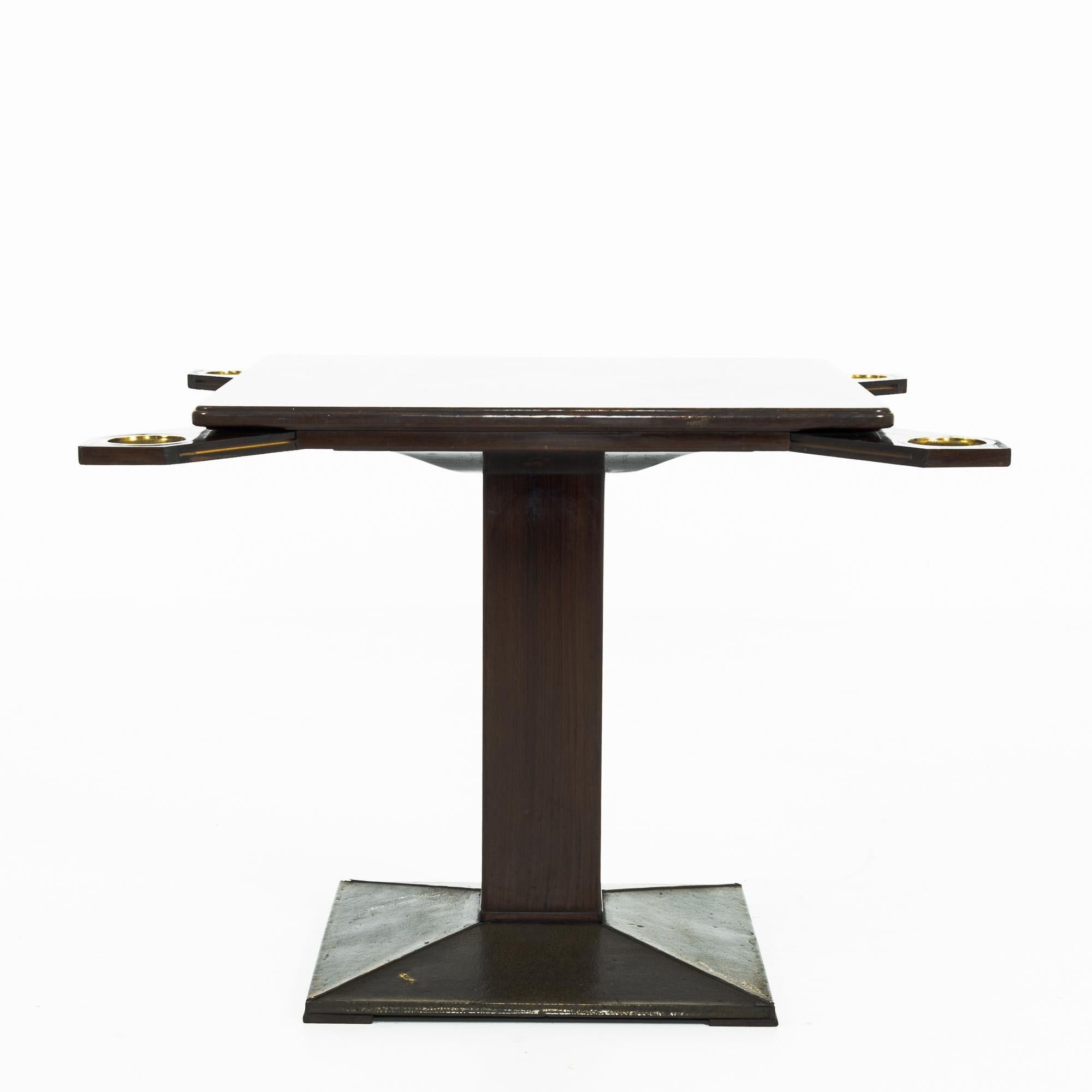Art Deco 1920s Czech Wooden Pedestal Table