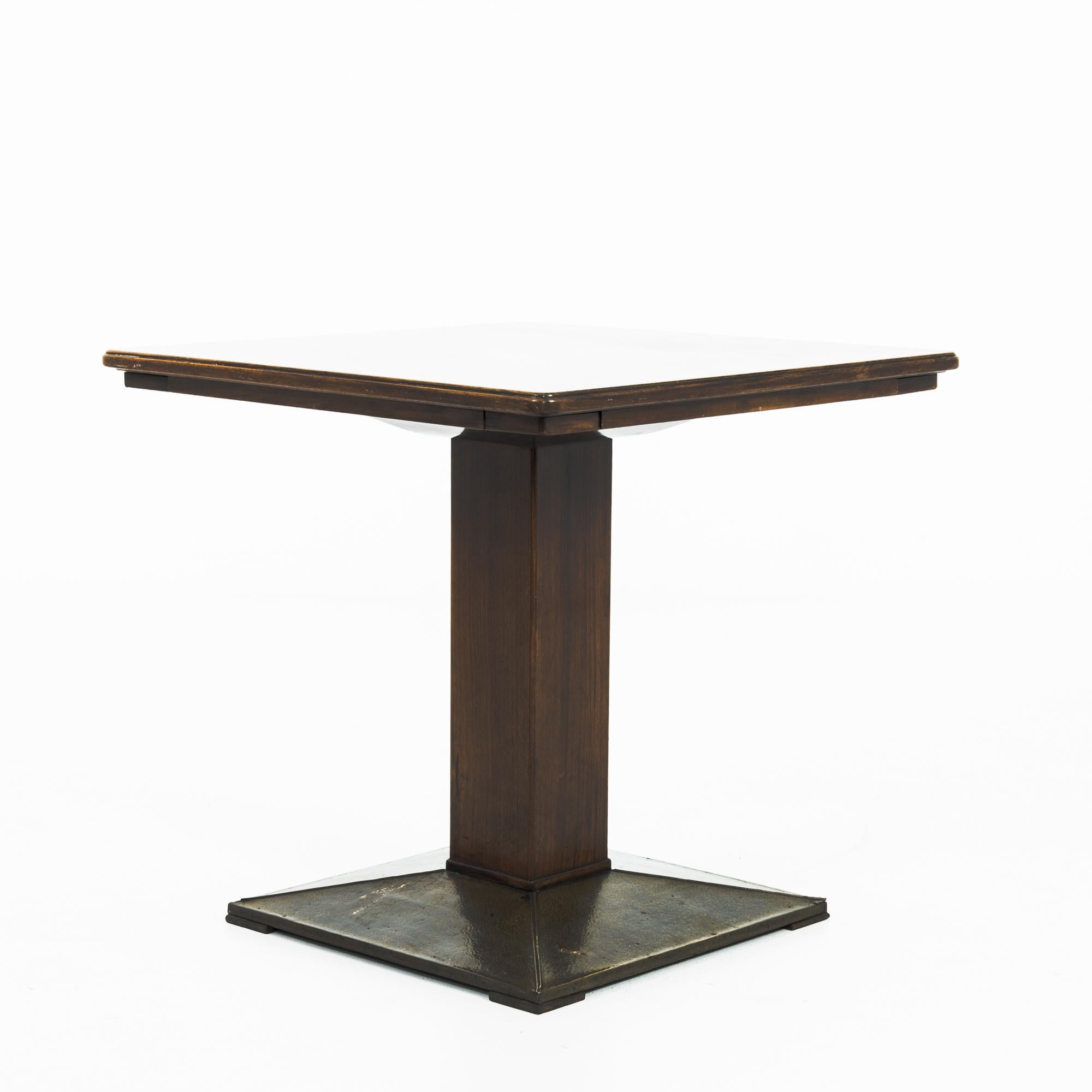 Early 20th Century 1920s Czech Wooden Pedestal Table