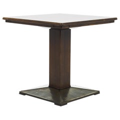 Antique 1920s Czech Wooden Pedestal Table