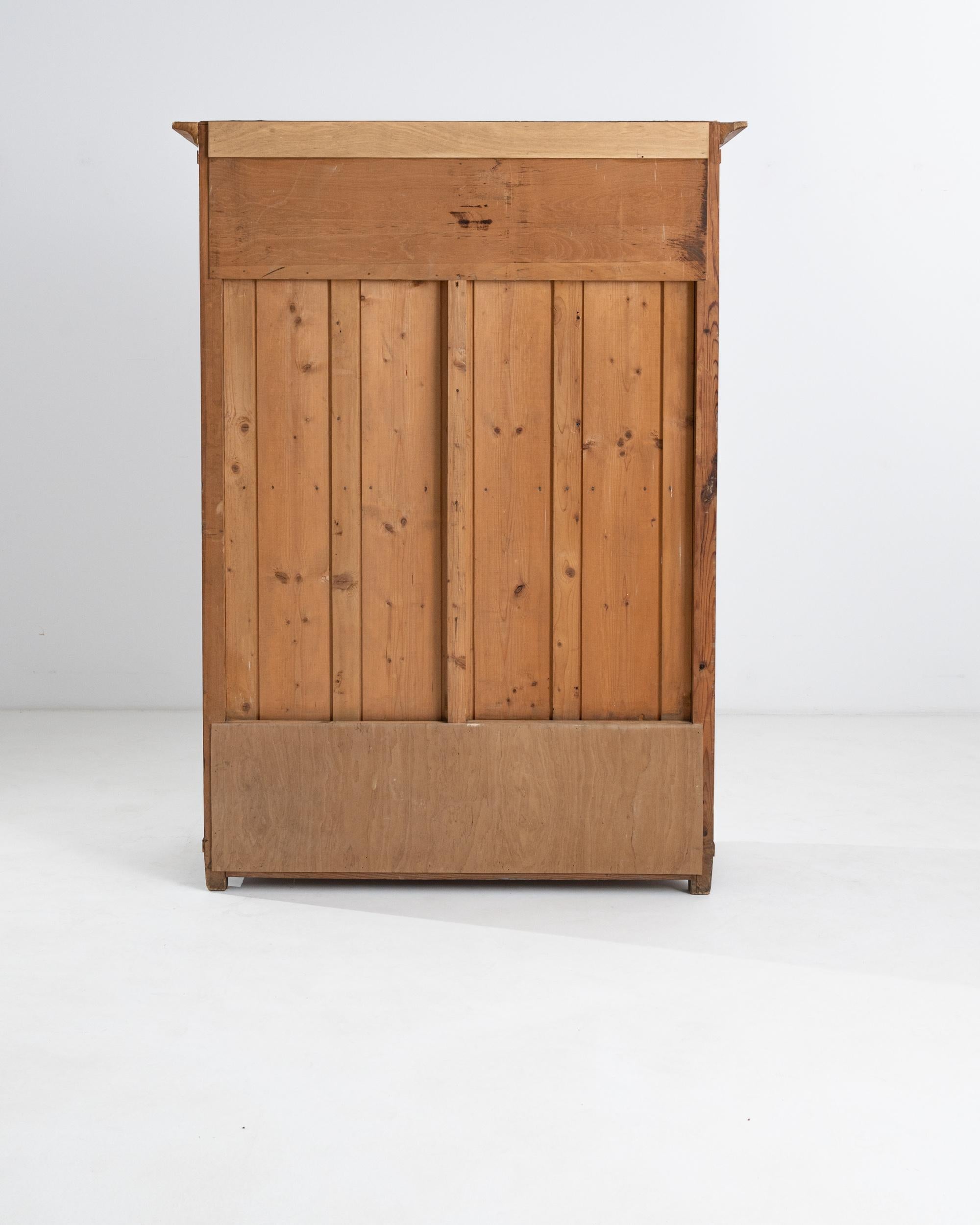 1920s Czech Wooden Tambour Door Cabinet 7
