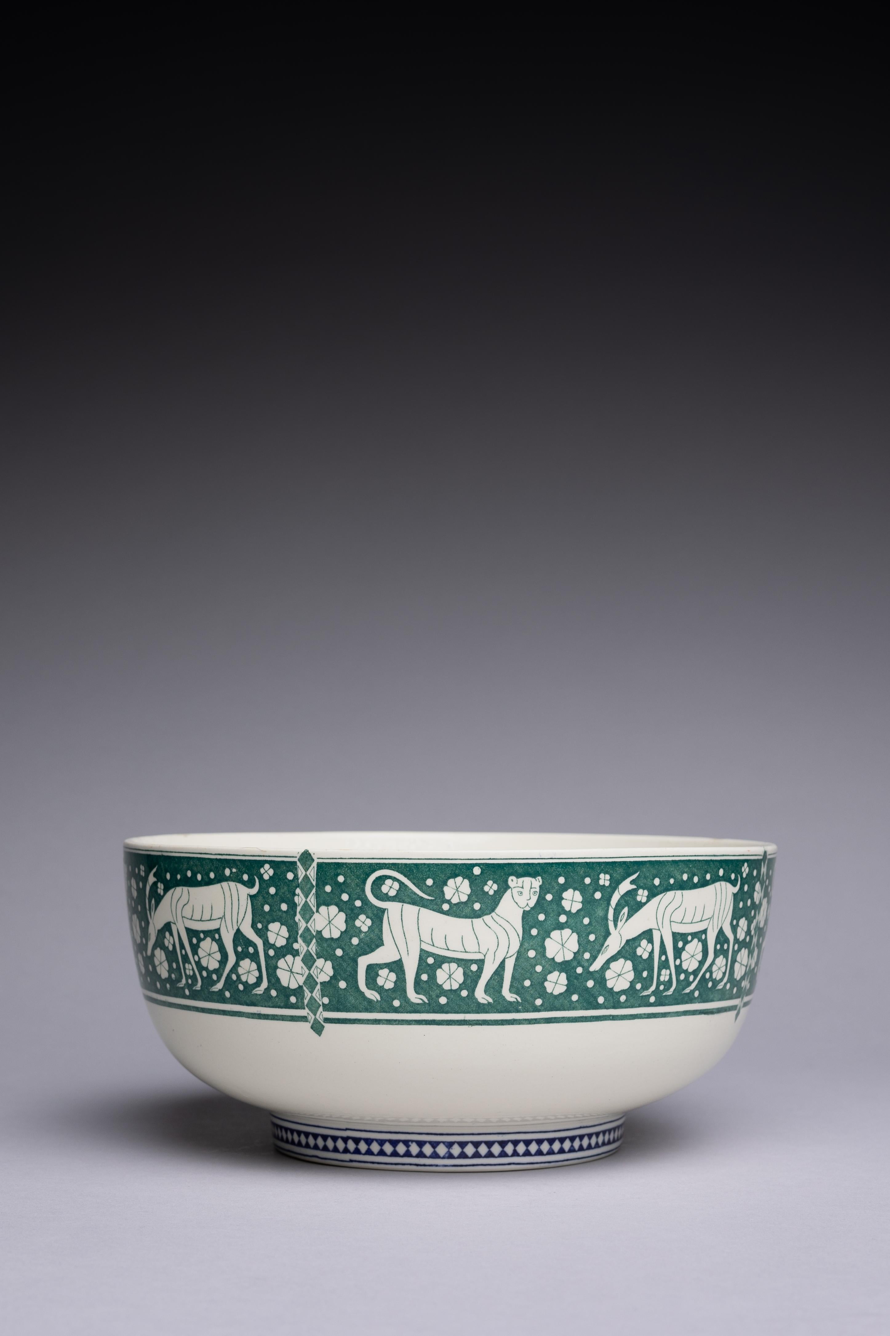Greek Revival 1920s Daisy Makeig-Jones Wedgwood Creamware Bowl For Sale