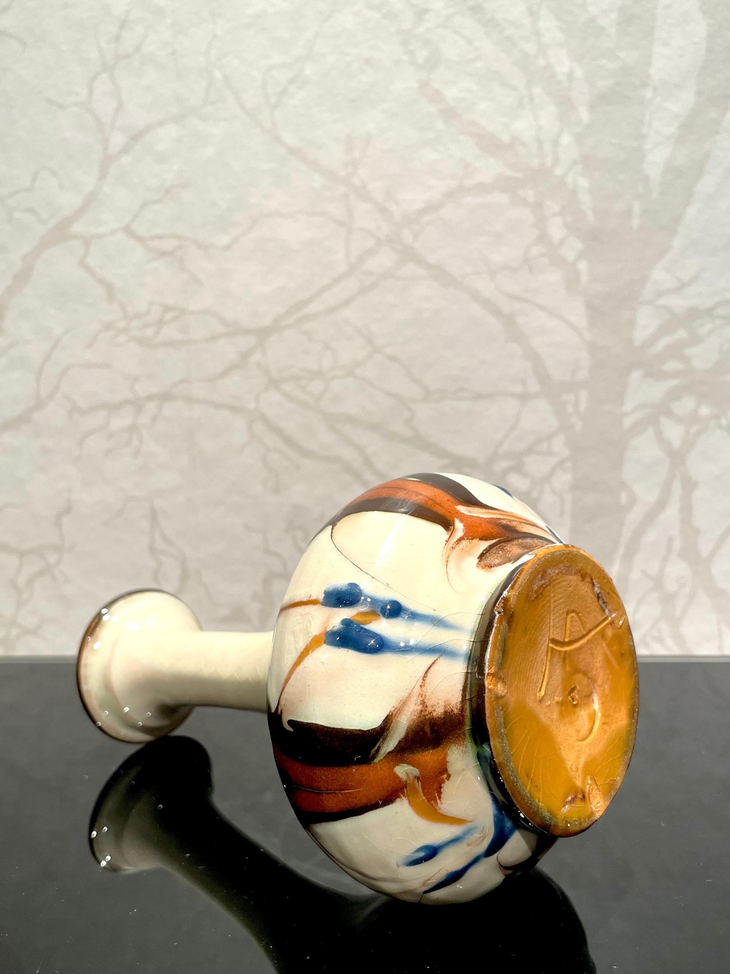 Danese Vaso danese a forma di balaustro con collo alto di Herman A. Kähler, anni '20, in ceramica, da 16 cm. in vendita