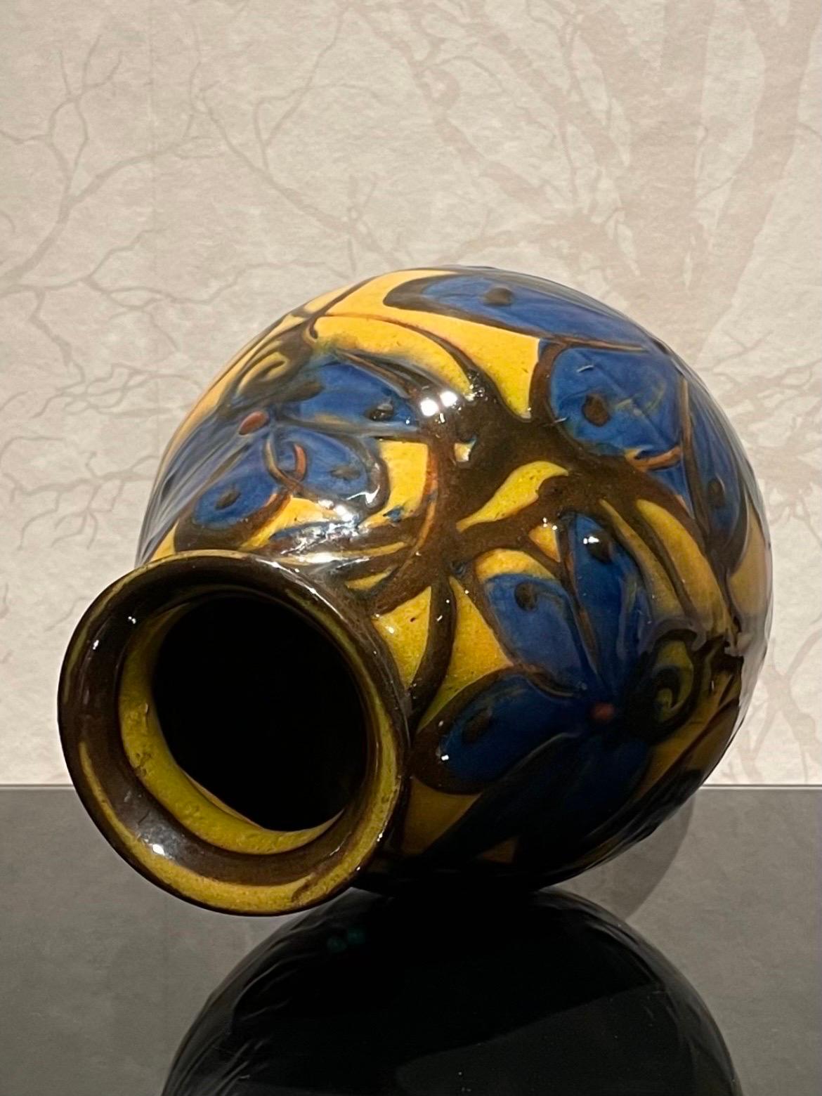 Early 20th Century 1920s Danish High Ceramic Vase by Herman Kähler