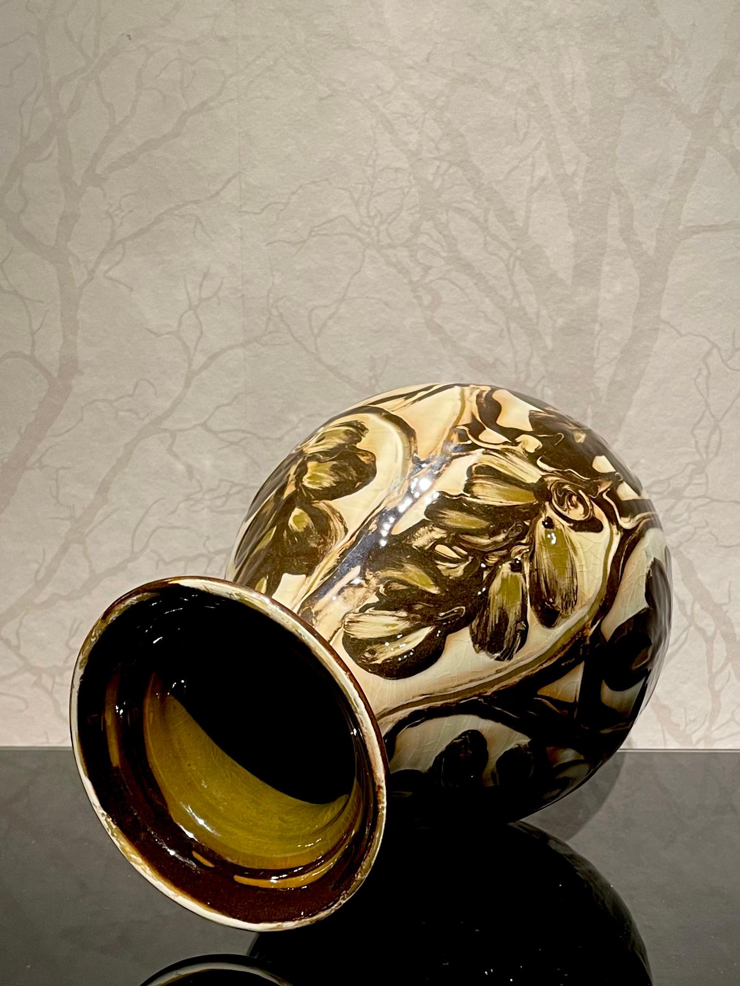 Early 20th Century 1920s Danish Ceramic Vase by Herman Kähler For Sale