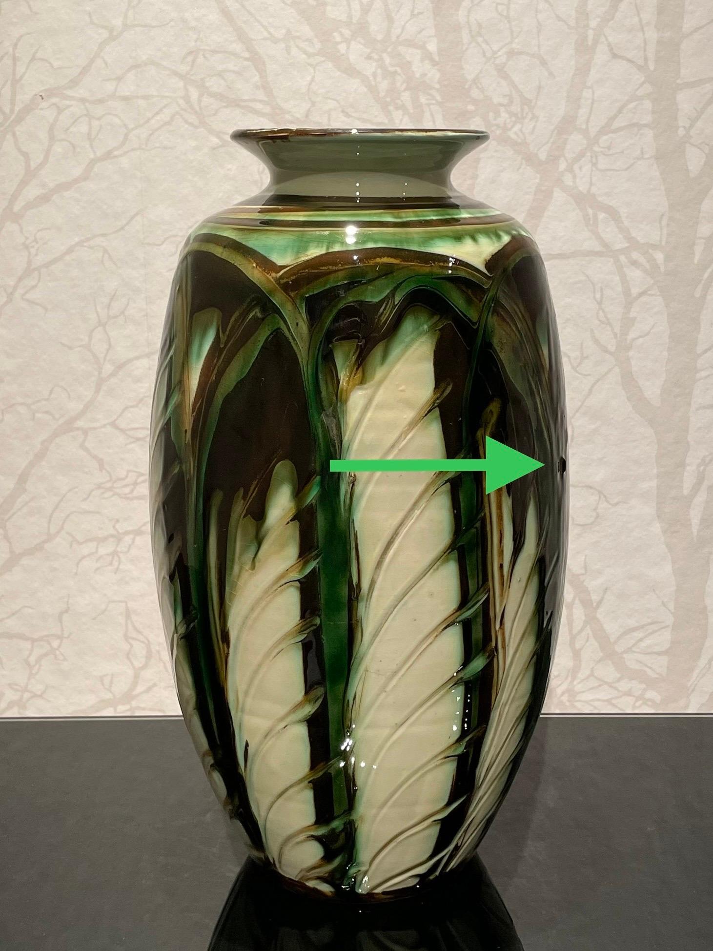 1920s Danish 35 cm Fundamental Ceramic Vase by Herman Kähler For Sale 1