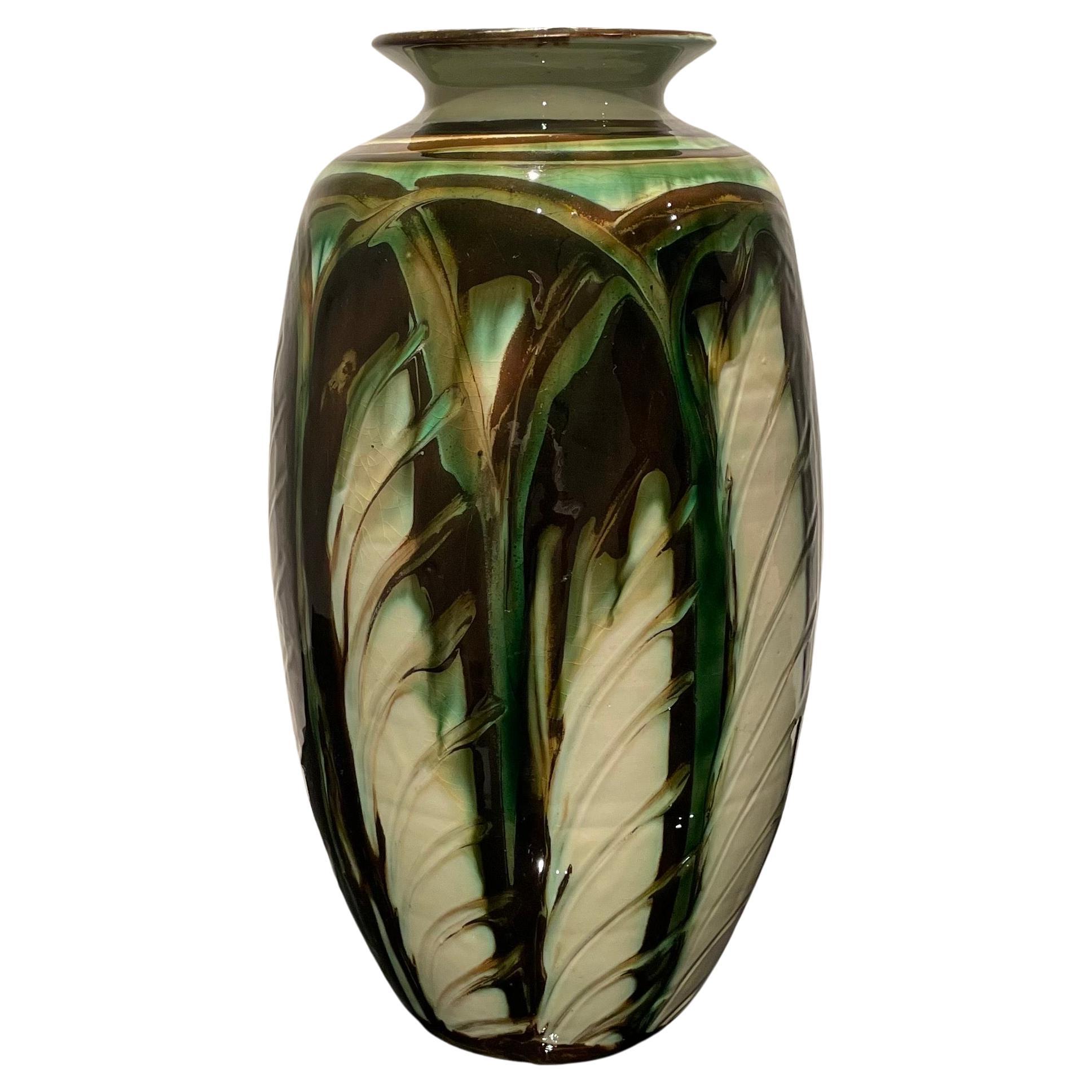 Vaso danese degli anni '20 di Herman A. Kähler, 35 cm, in ceramica, Fundamente
