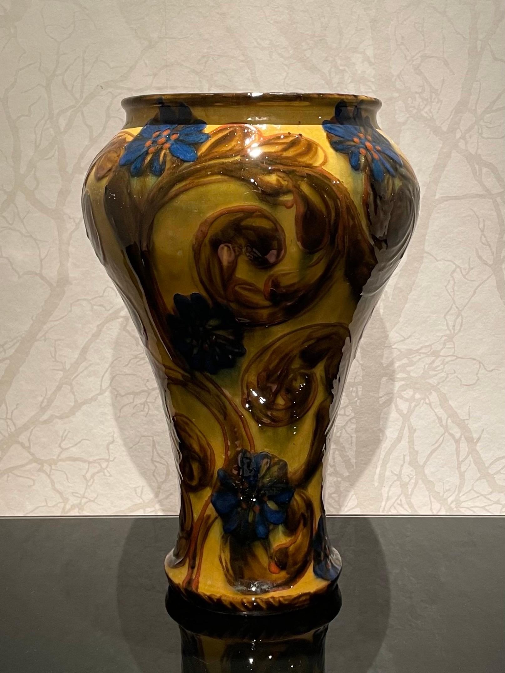 Scandinavian Modern 1920s Danish Fundamental Ceramic Vase by Herman Kähler