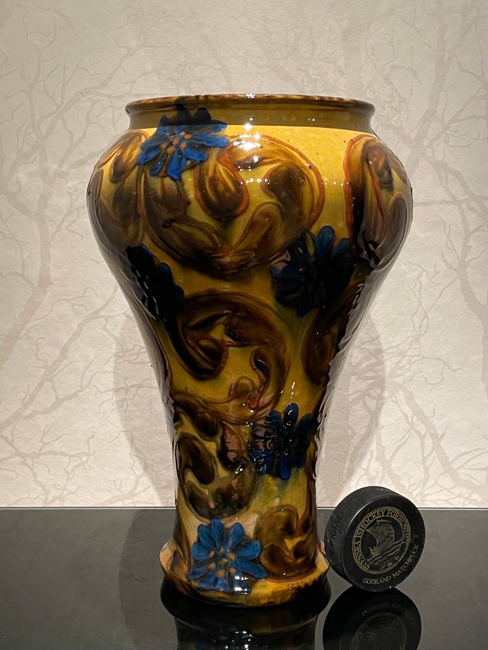 Early 20th Century 1920s Danish Fundamental Ceramic Vase by Herman Kähler For Sale