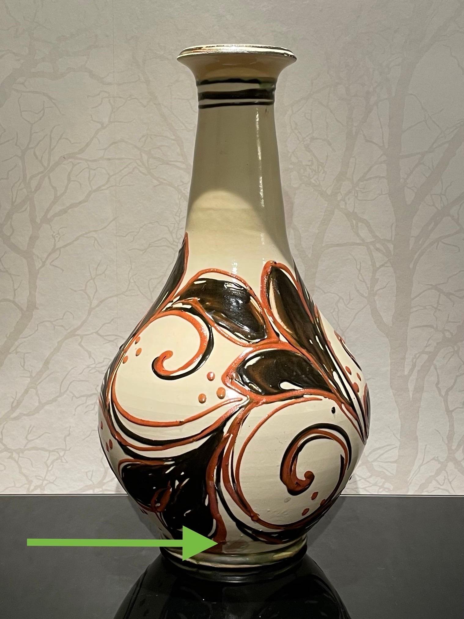 1920s Danish Ceramic Floor Vase by Herman Kähler For Sale 1