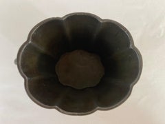 Vase en métal Disko patiné Art Déco danois des années 1920 D19 By Just Andersen