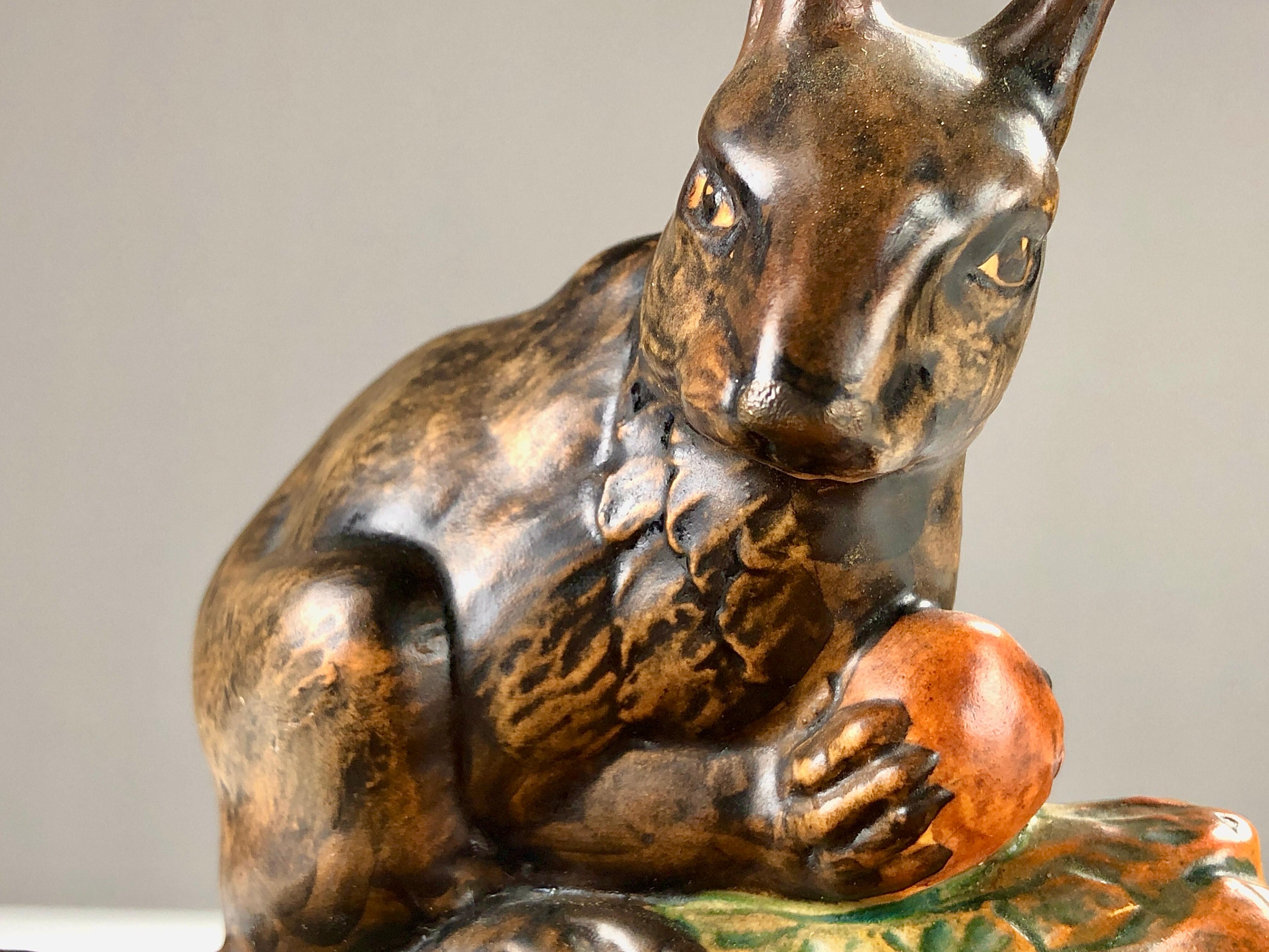 Ceramica Vassoio / ciotola per cenere danese Art Nouveau del 1920, realizzato a mano da P. Ipsens Enke in vendita