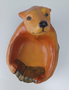 1920's Danish Art Nouveau Handcrafted Icebear Bowl - Aschenbecher von P. Ipsens Enke