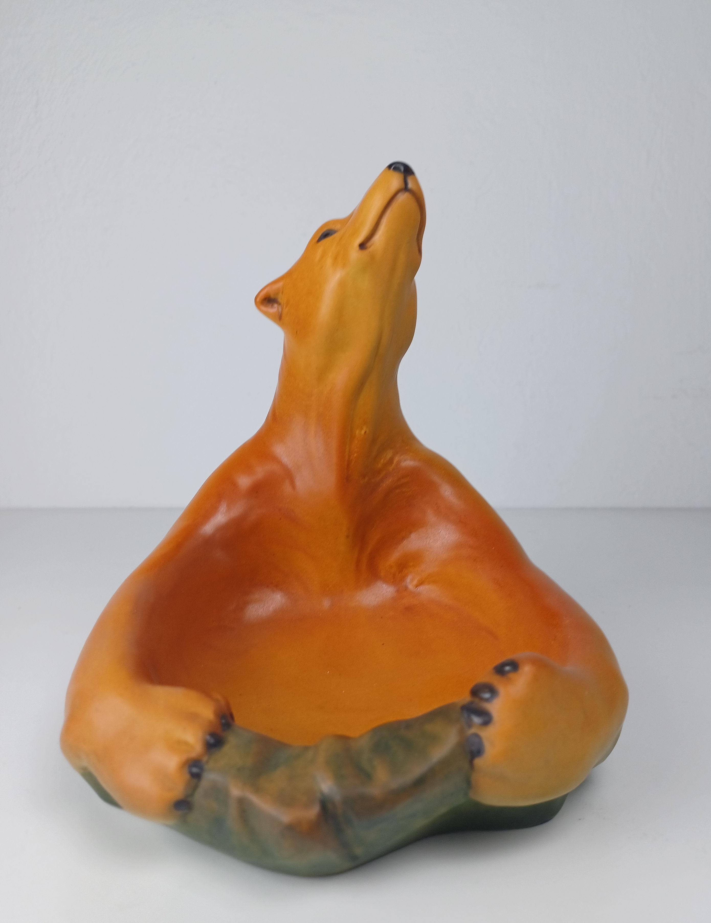 Danese Ciotola per orso di ghiaccio artigianale in stile Art Nouveau danese del 1920 - Vassoio per le ceneri di P. Ipsen Enke in vendita