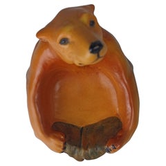 1920's Danish Art Nouveau Handcrafted Icebear Bowl - Ash Tray by P. Ipsens Enke