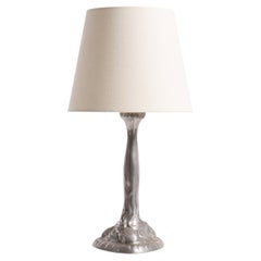 Lampada da tavolo in peltro Art Nouveau danese degli anni '20 di Mogens Hertz e Mogens Ballin