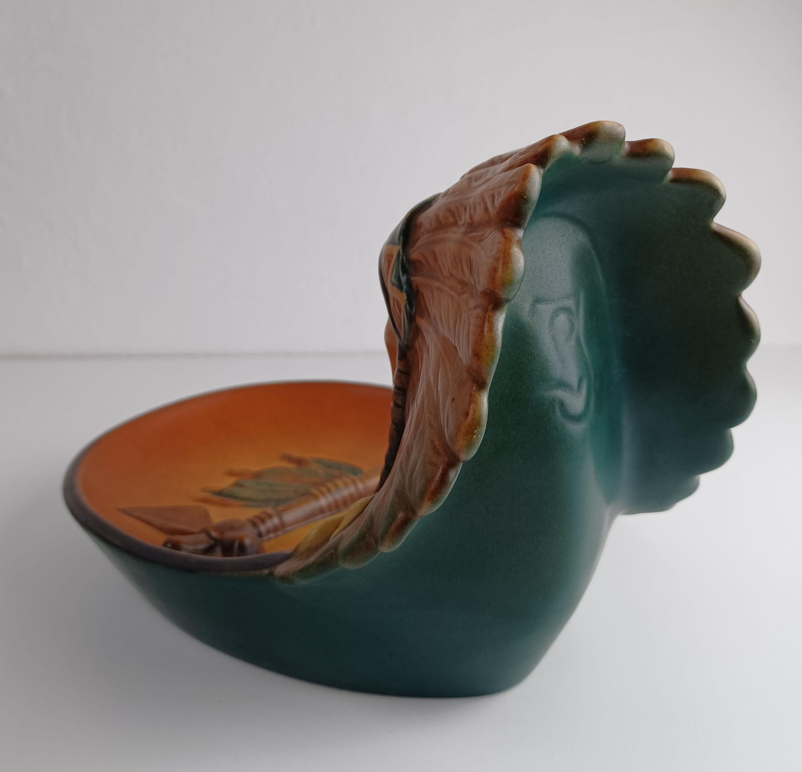 Ceramic 1920s Danish Hand-Crafted Art Nouveau Ash Tray / Bowl by P. Ipsens Enke
