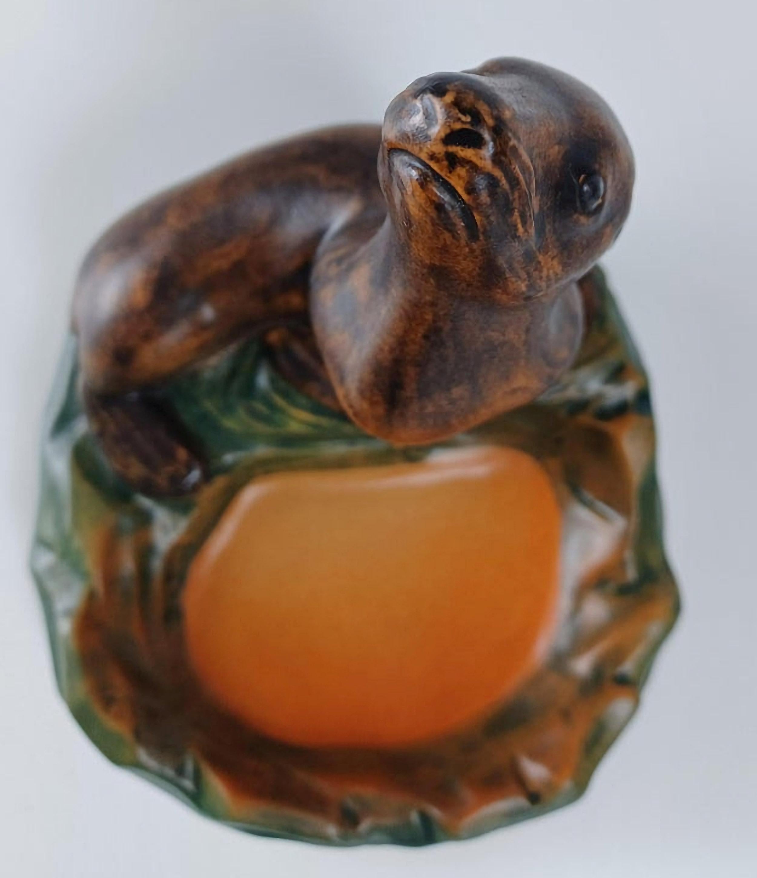 Cendrier / Bol à cendres Art Nouveau danois des années 1920 fait à la main par P. Ipsens Enke en vente 2