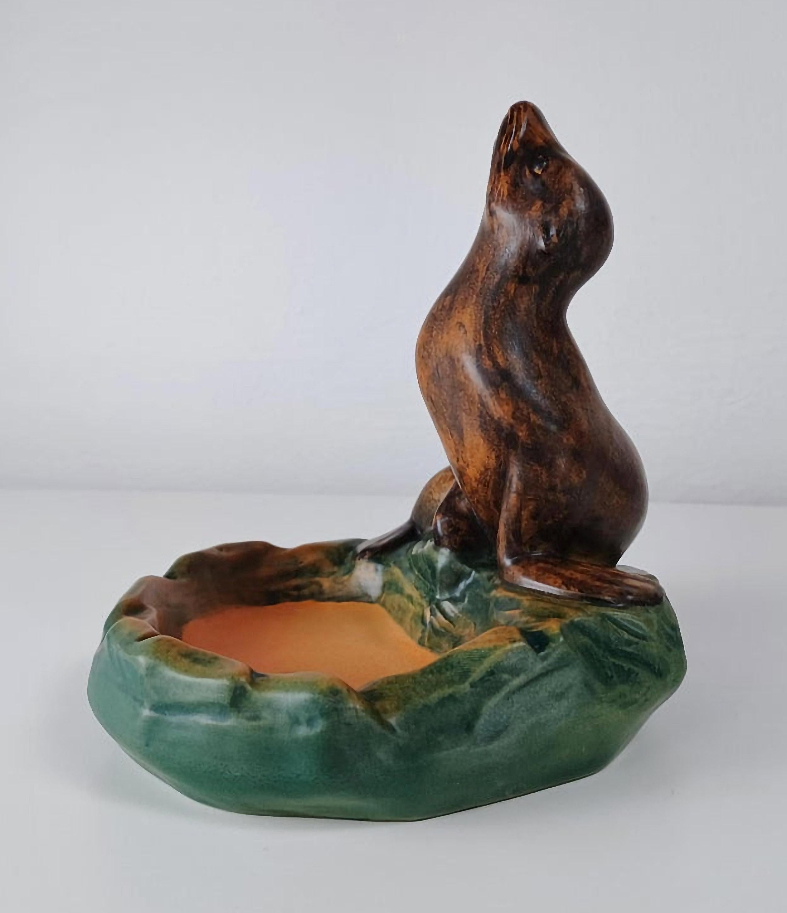 Danois Cendrier / Bol à cendres Art Nouveau danois des années 1920 fait à la main par P. Ipsens Enke en vente