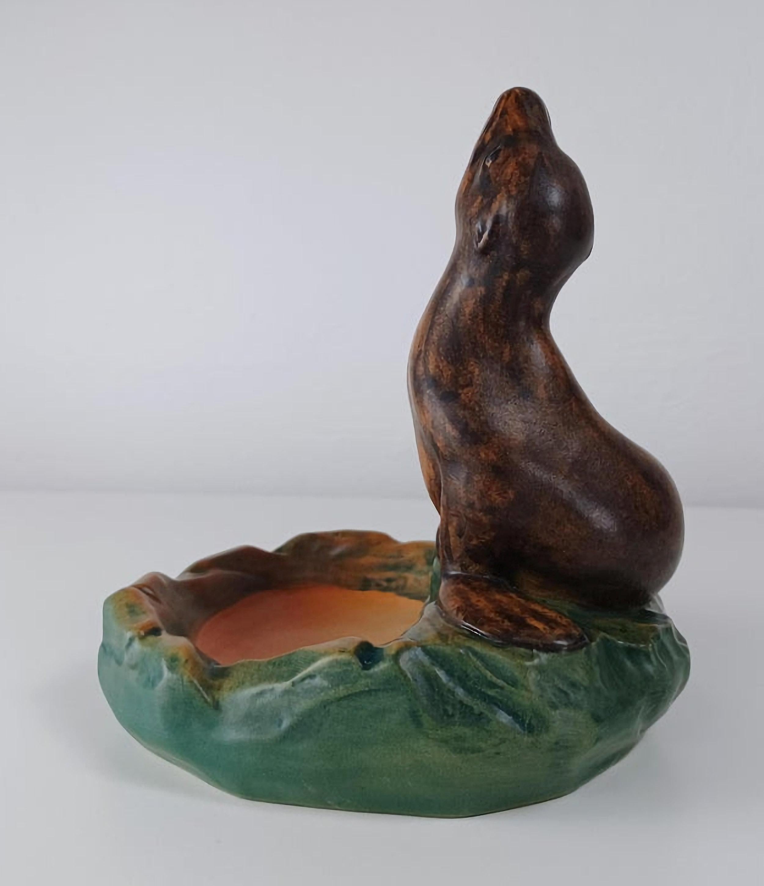 Fait main Cendrier / Bol à cendres Art Nouveau danois des années 1920 fait à la main par P. Ipsens Enke en vente