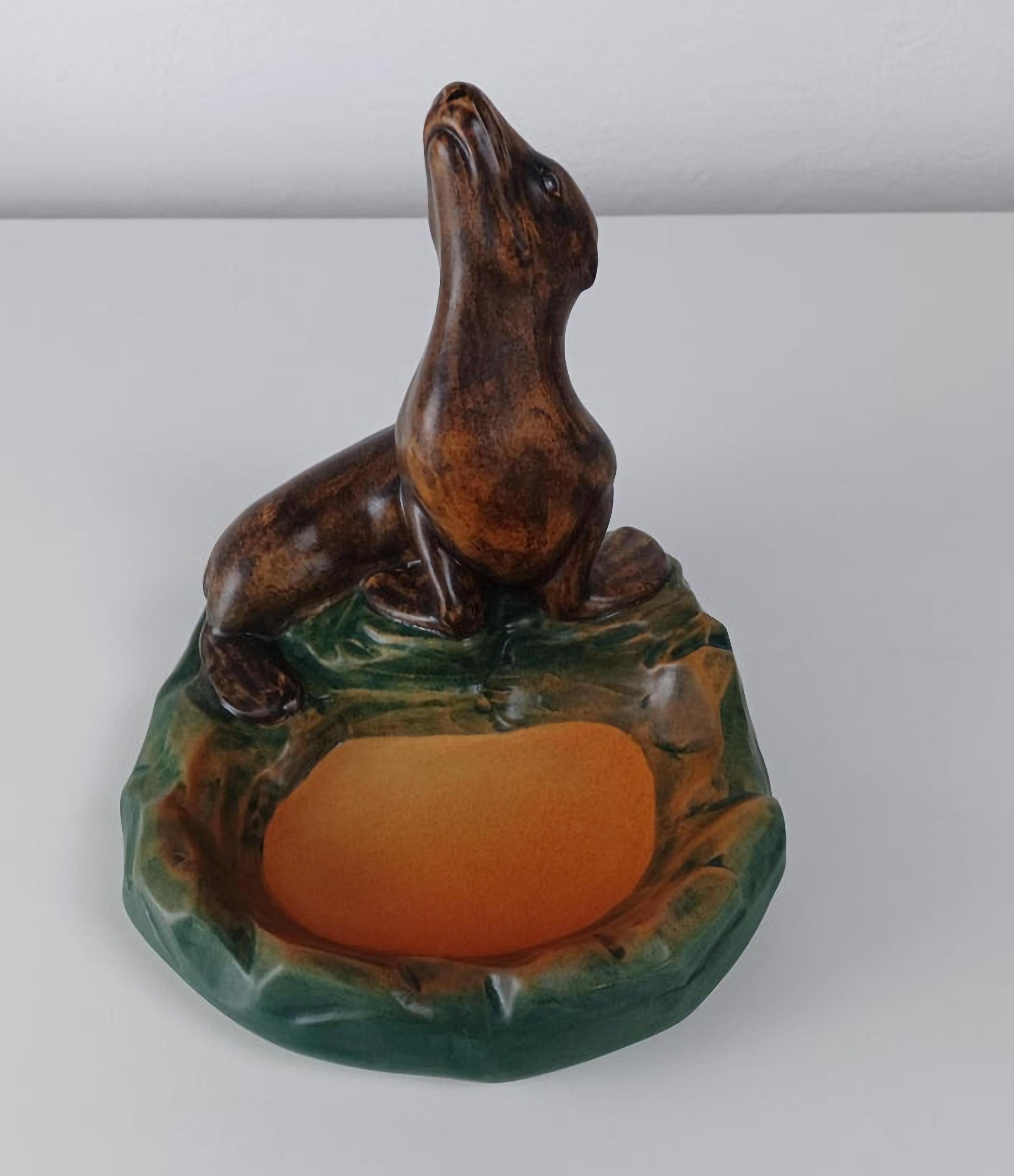 Cendrier / Bol à cendres Art Nouveau danois des années 1920 fait à la main par P. Ipsens Enke en vente 1