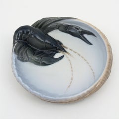 1920s Danish Original Royal Copenhagen Porcelain Lobster Bowl or Ashtray