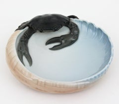 1920s Danish Royal Copenhagen Porcelain Crab Bowl or Ashtray