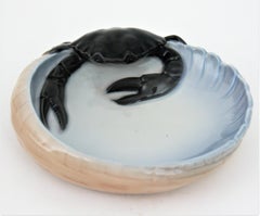 1920s Danish Royal Copenhagen Porcelain Crab Bowl or Ashtray