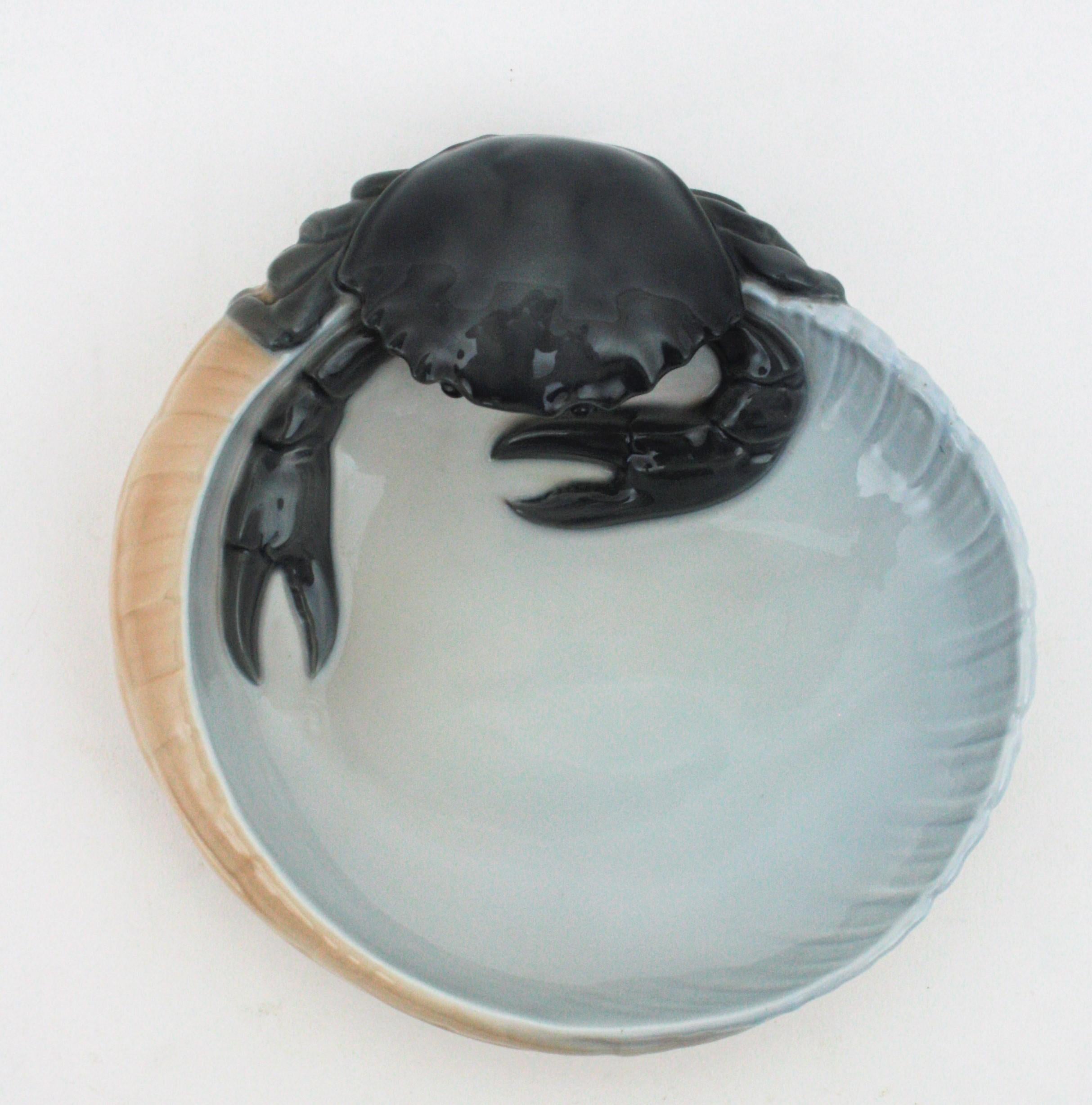 1920s Danish Royal Copenhagen Porcelain Crab Bowl or Ashtray 1
