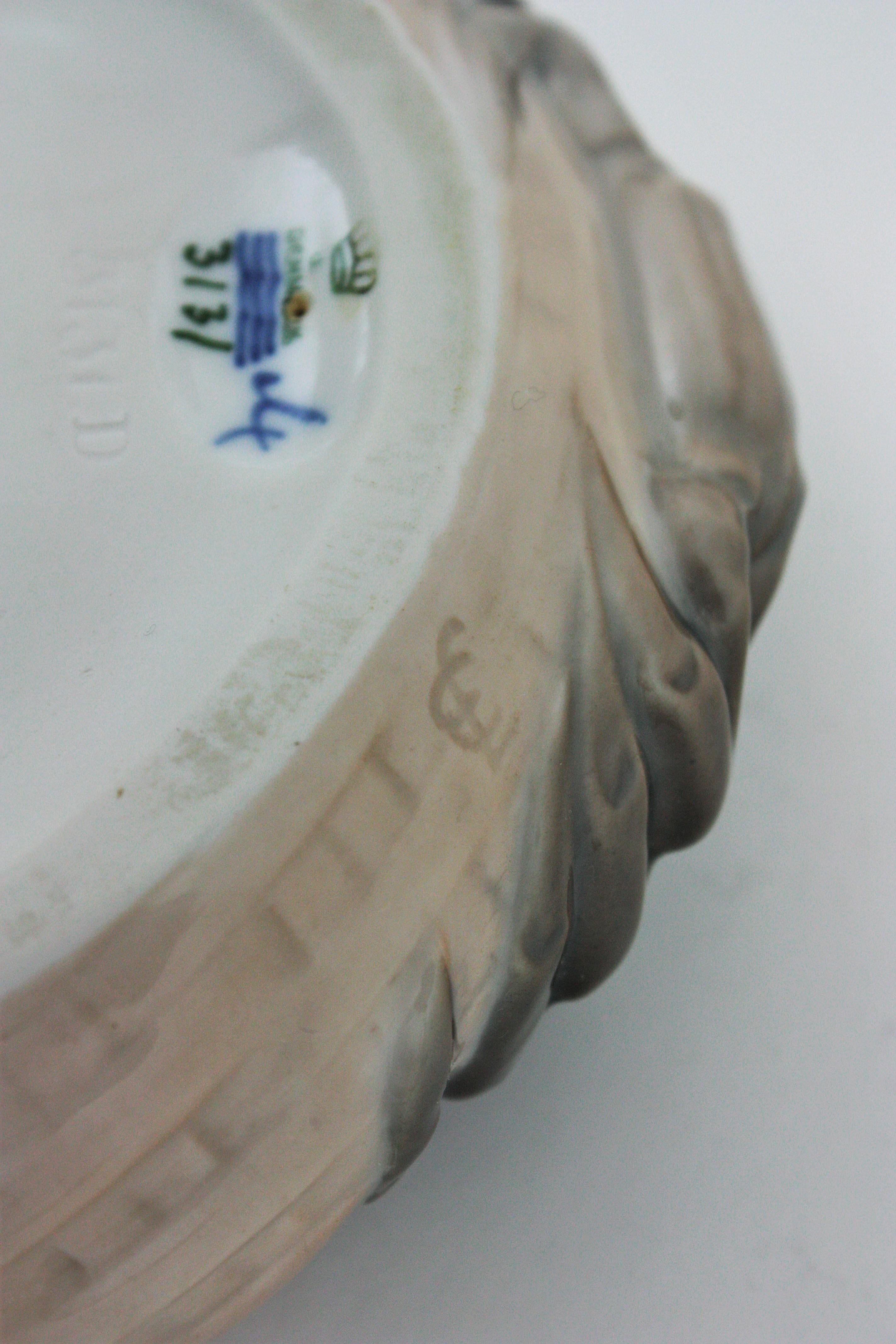 1920s Danish Royal Copenhagen Porcelain Crab Bowl or Ashtray 3