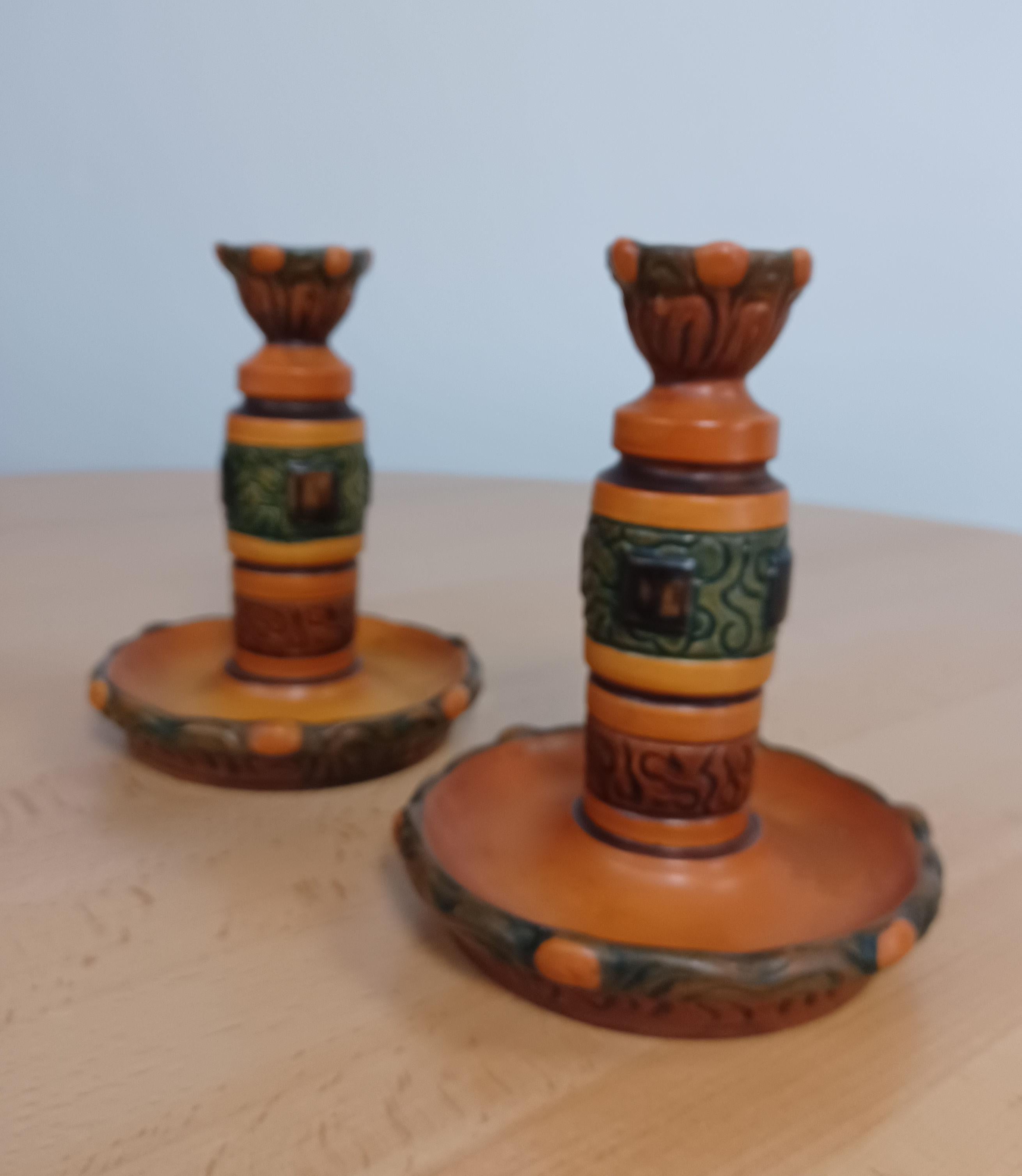 Set of two Hand-crafted Danish Art Nouveau candlesticks by Thorvald Bindesboell for P. Ipsens Enke designed in 1927

Thorvald Bindesbøll (1846-1908) is was Denmark's leading ornamental artist of his time. His pronounced independence and fierce
