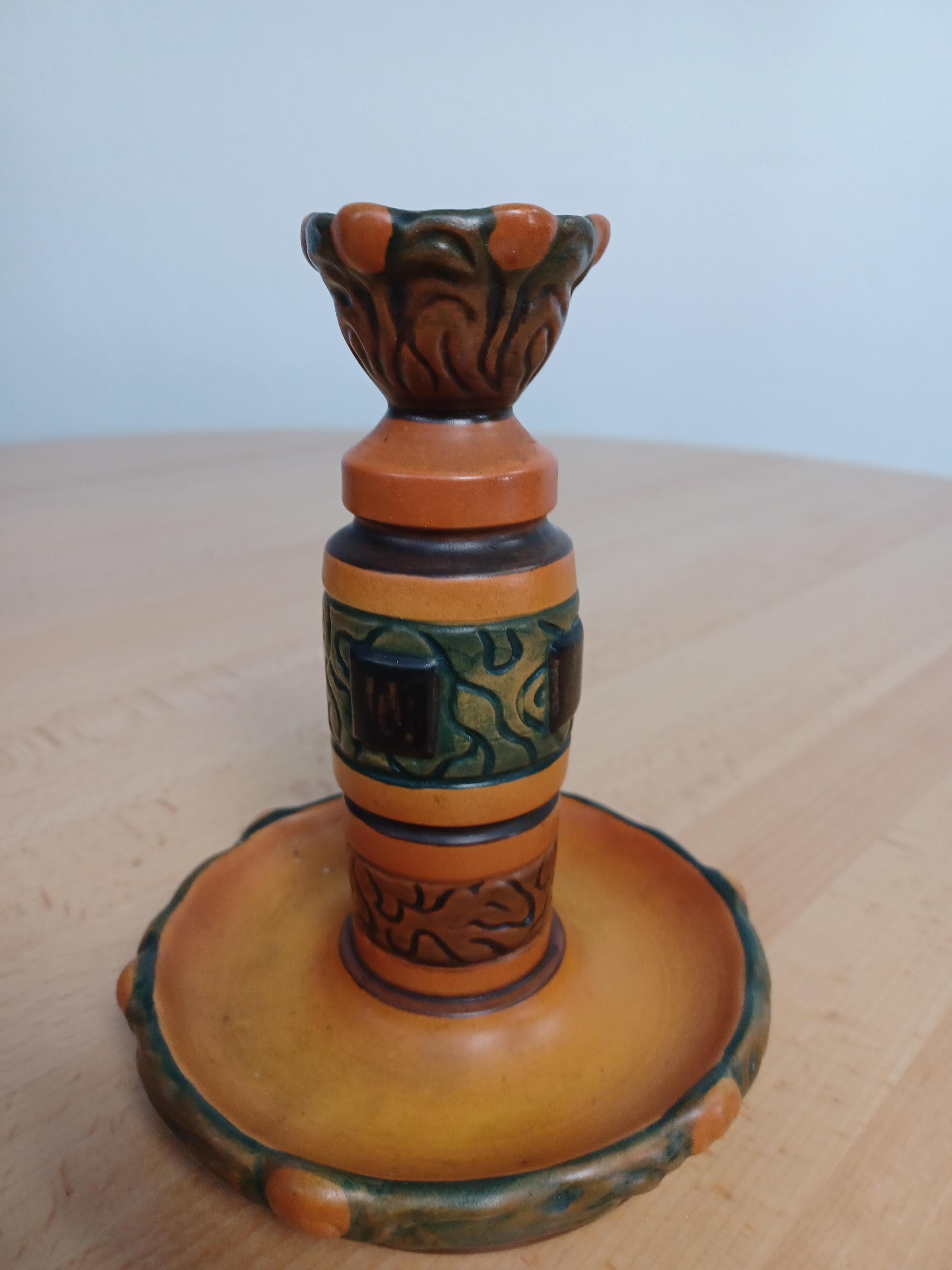 20th Century 1920s Danish Thorvald Bindesboell Candlesticks by P. Ipsens Enke For Sale