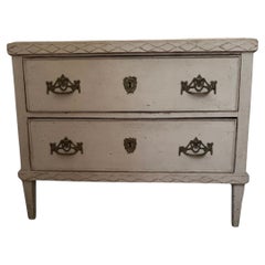 1920s Danish two drawer painted commode