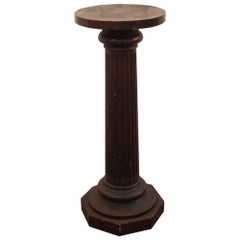 1920s Dark Wood Tone Pedestal