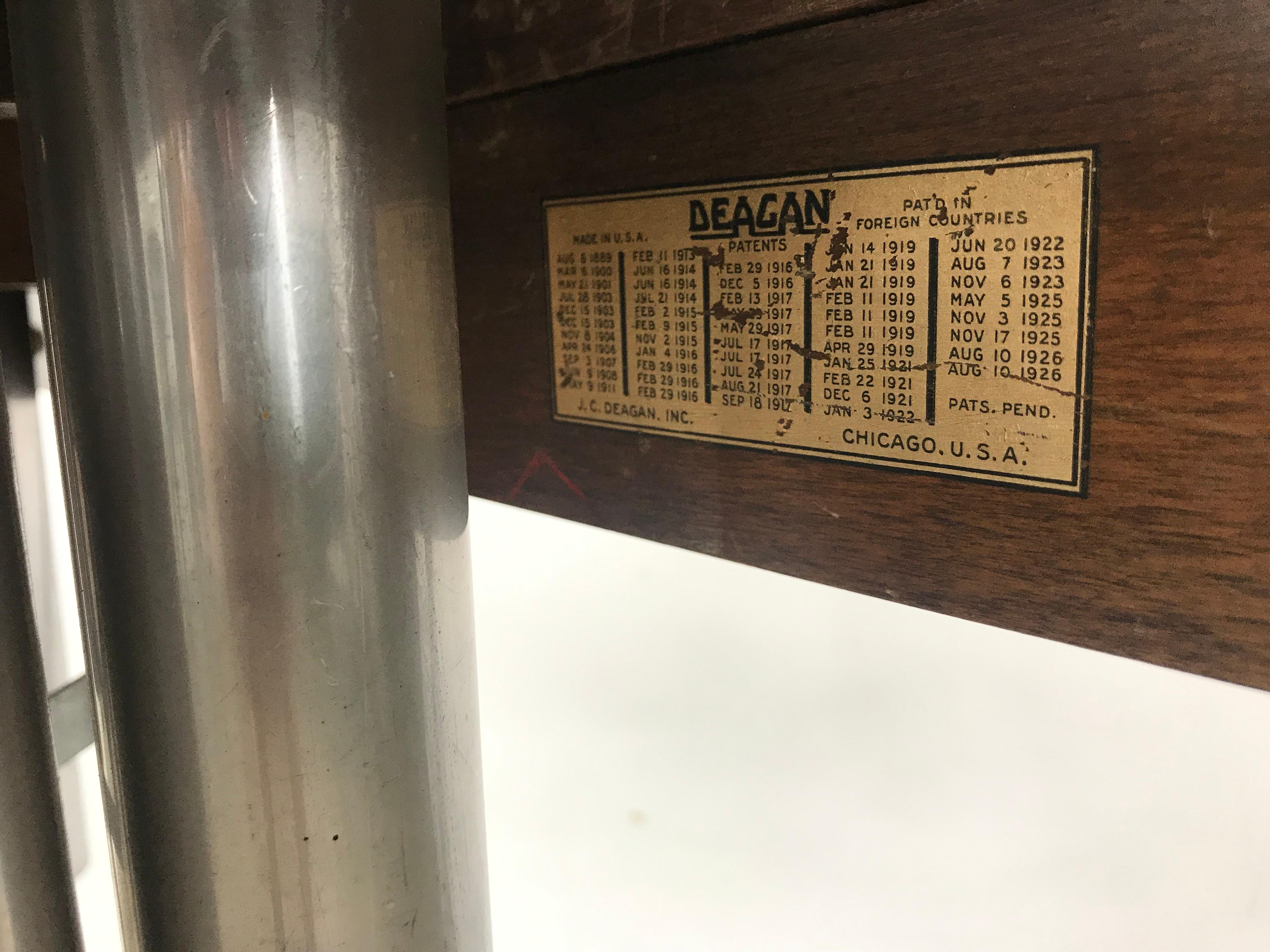 1920er Jahre Deagan 725 Marimba Modell B, Schlüssel aus Palisanderholz, 3,5 Achteck im Angebot 4