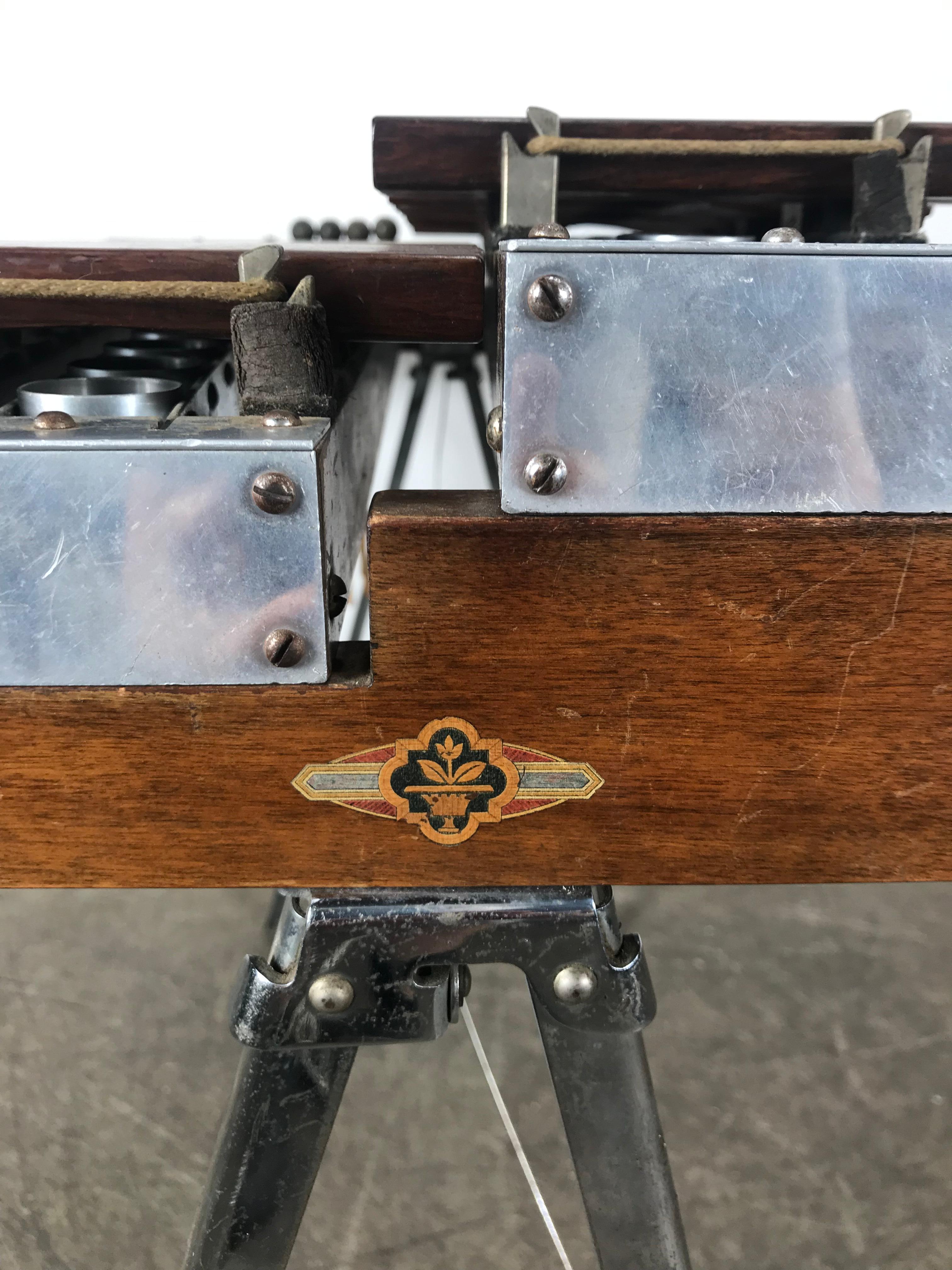 Art Deco 1920s Deagan 725 Marimba Model B, Rosewood Keys, 3.5 Octave For Sale
