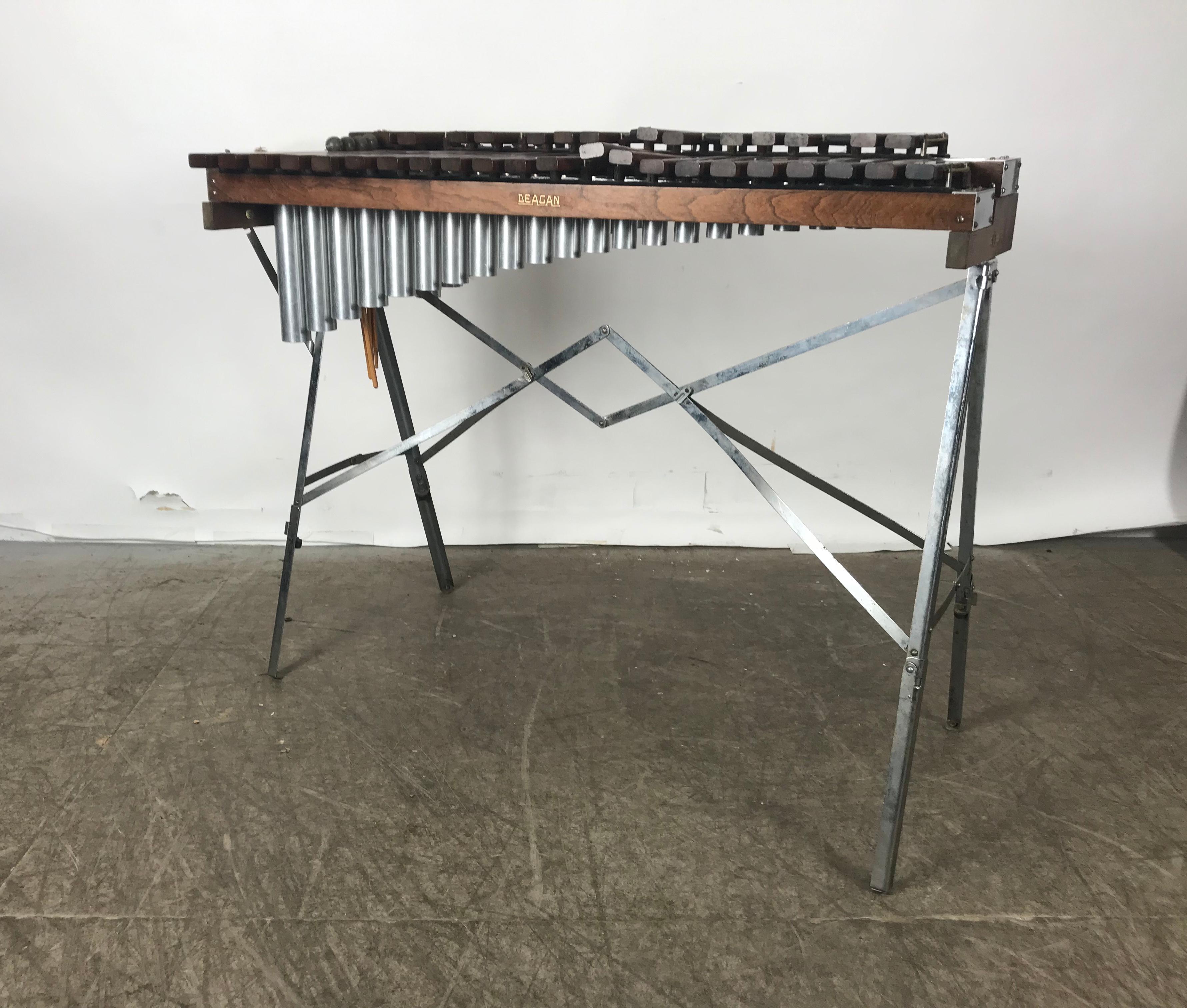 1920 A.C. Deagan 725 Marimba Modèle B, clés en bois de rose, 3 volets en vente 1