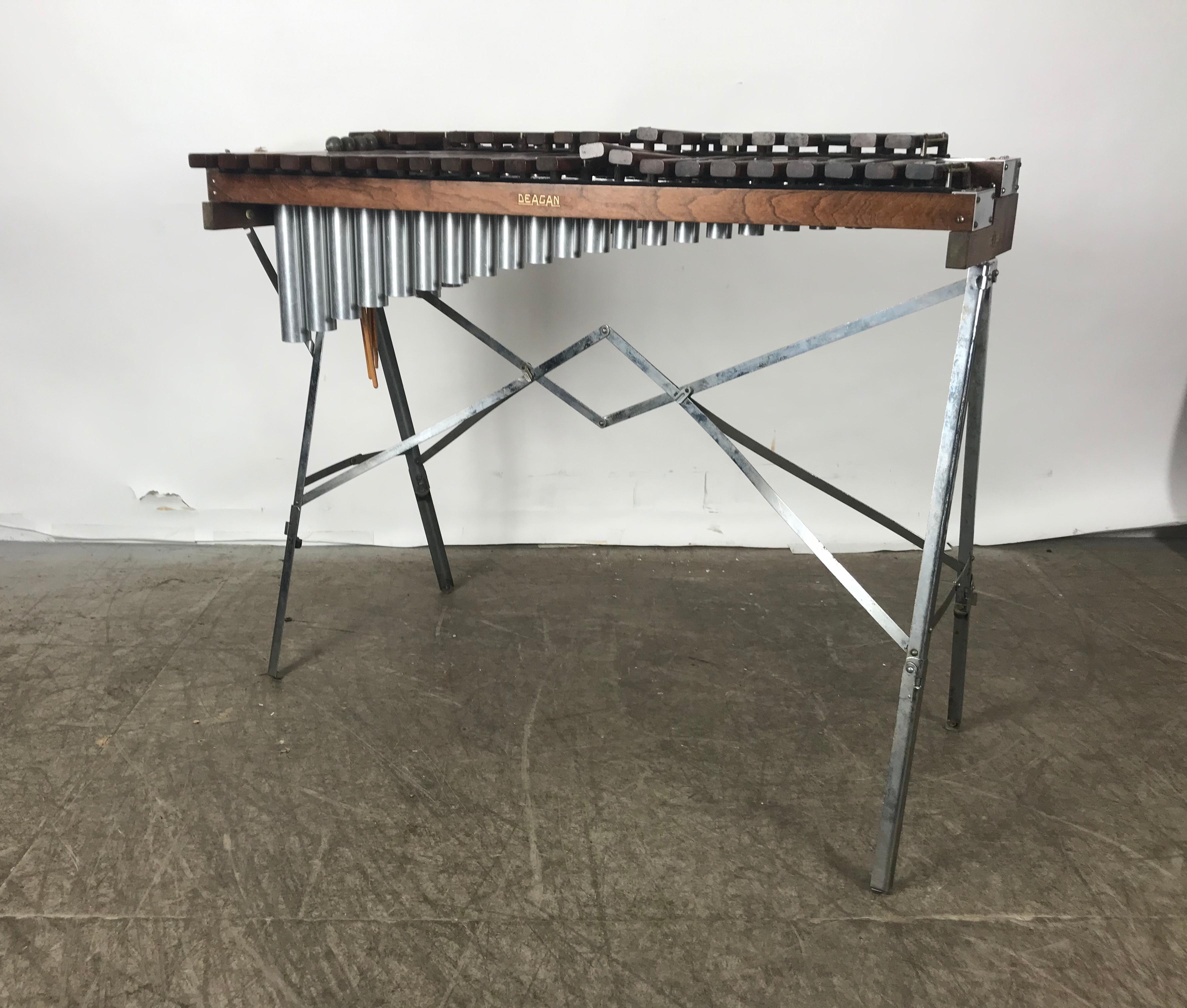 1920er Jahre Deagan 725 Marimba Modell B, Schlüssel aus Palisanderholz, 3,5 Achteck im Angebot 1