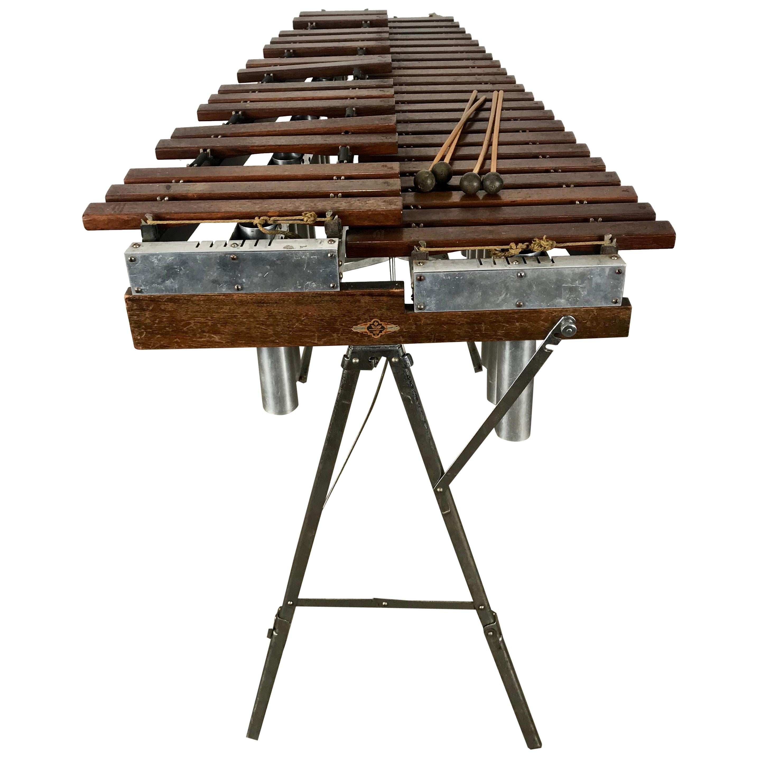 1920er Jahre Deagan 725 Marimba Modell B, Schlüssel aus Palisanderholz, 3,5 Achteck im Angebot