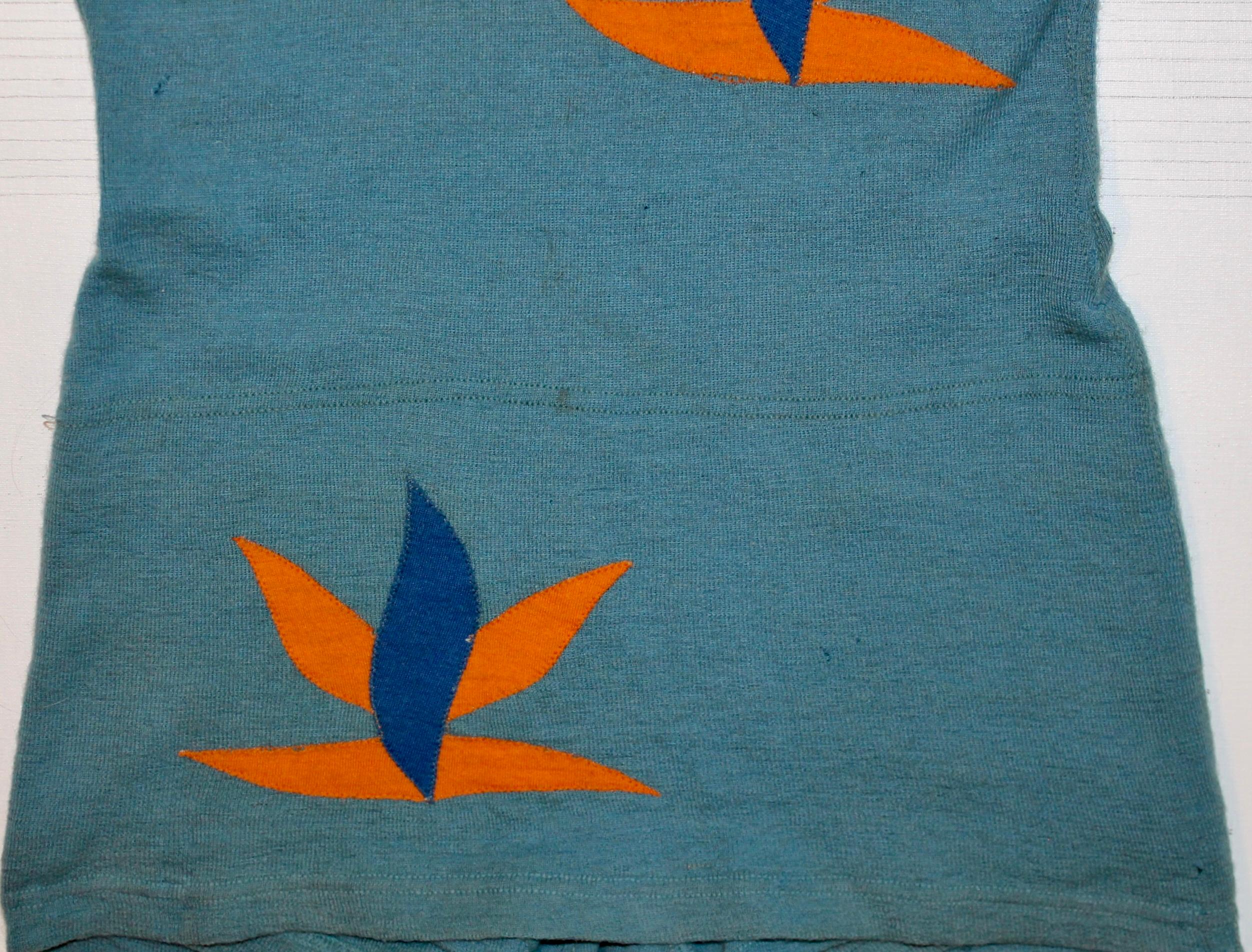 1920s Deco Wool Bathing Costume In Fair Condition For Sale In Sharon, CT